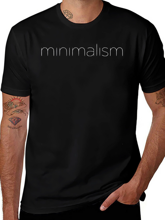 Minimalism Graphic Black T-Shirt