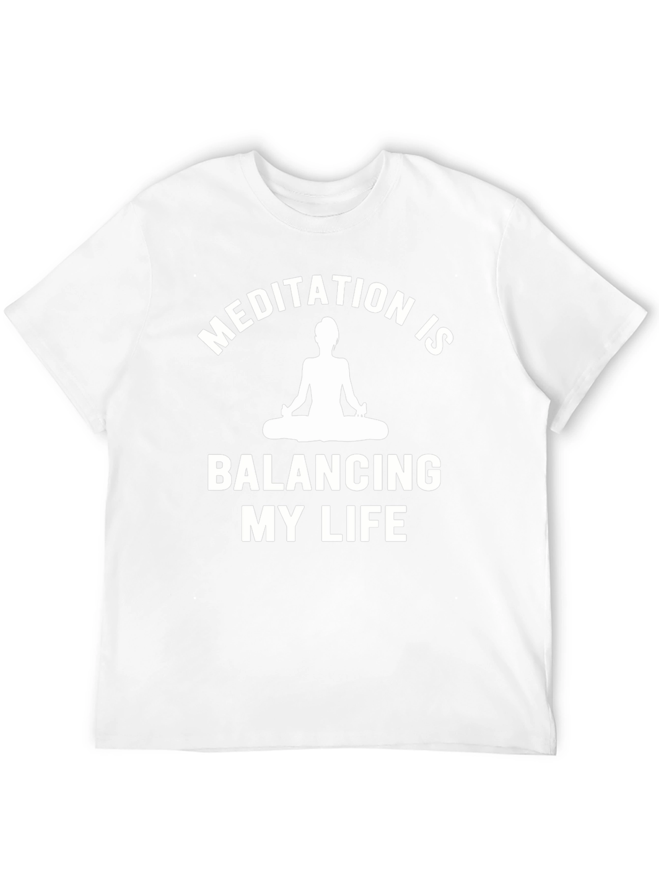 Meditation Balancing Life Black Graphic Tee