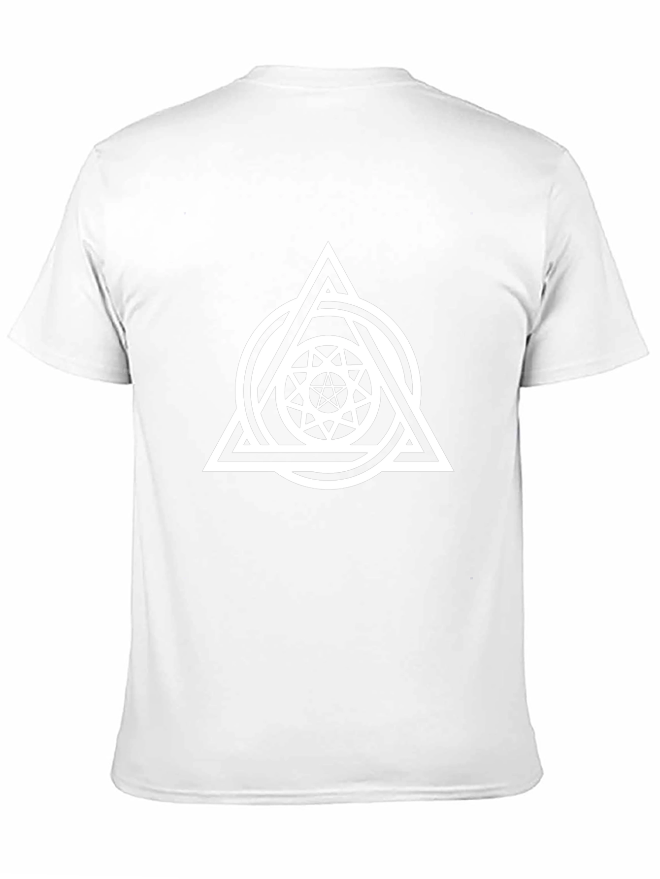 Geometric Triangle Graphic Tee - Stylish Black T-Shirt