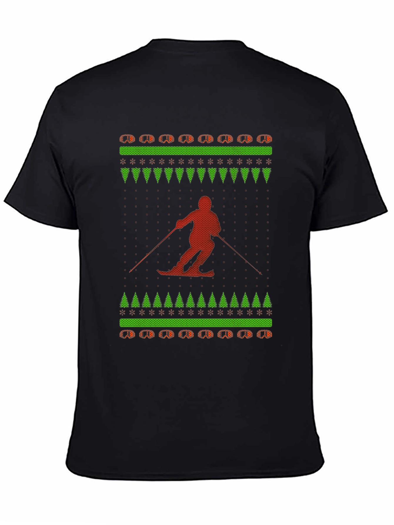 Skiing Ugly Christmas Sweater T-Shirt
