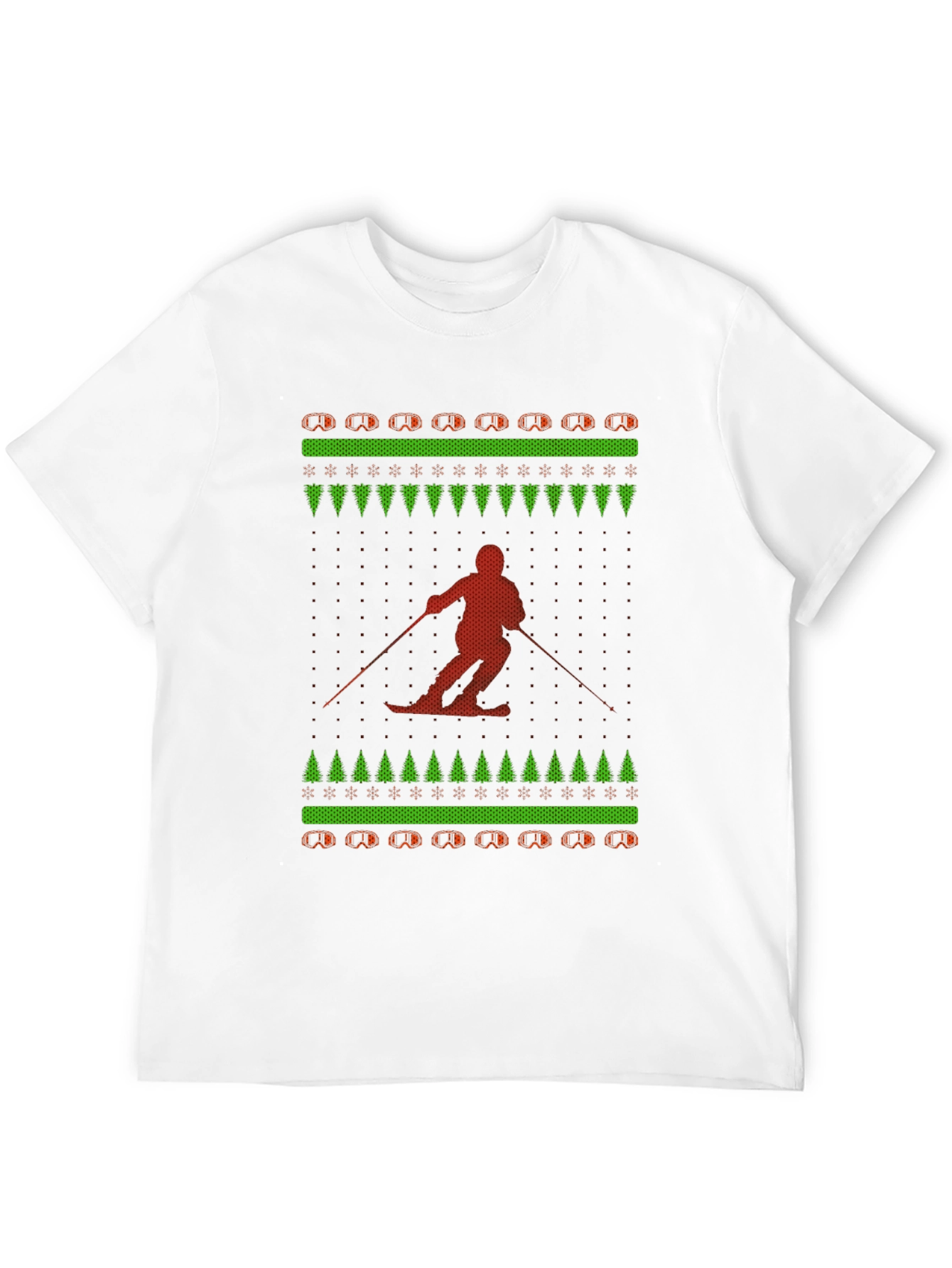 Skiing Ugly Christmas Sweater T-Shirt