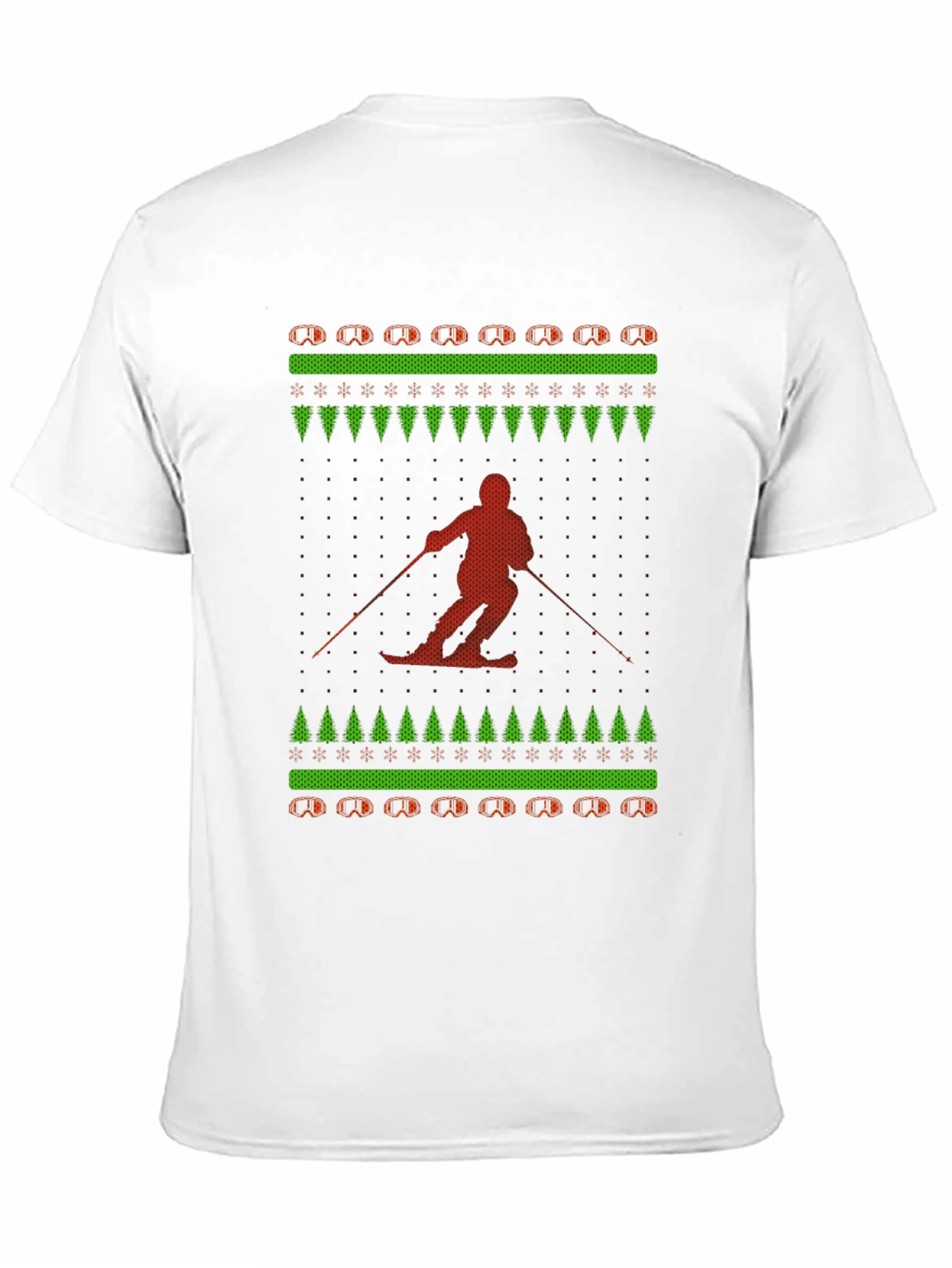 Skiing Ugly Christmas Sweater T-Shirt