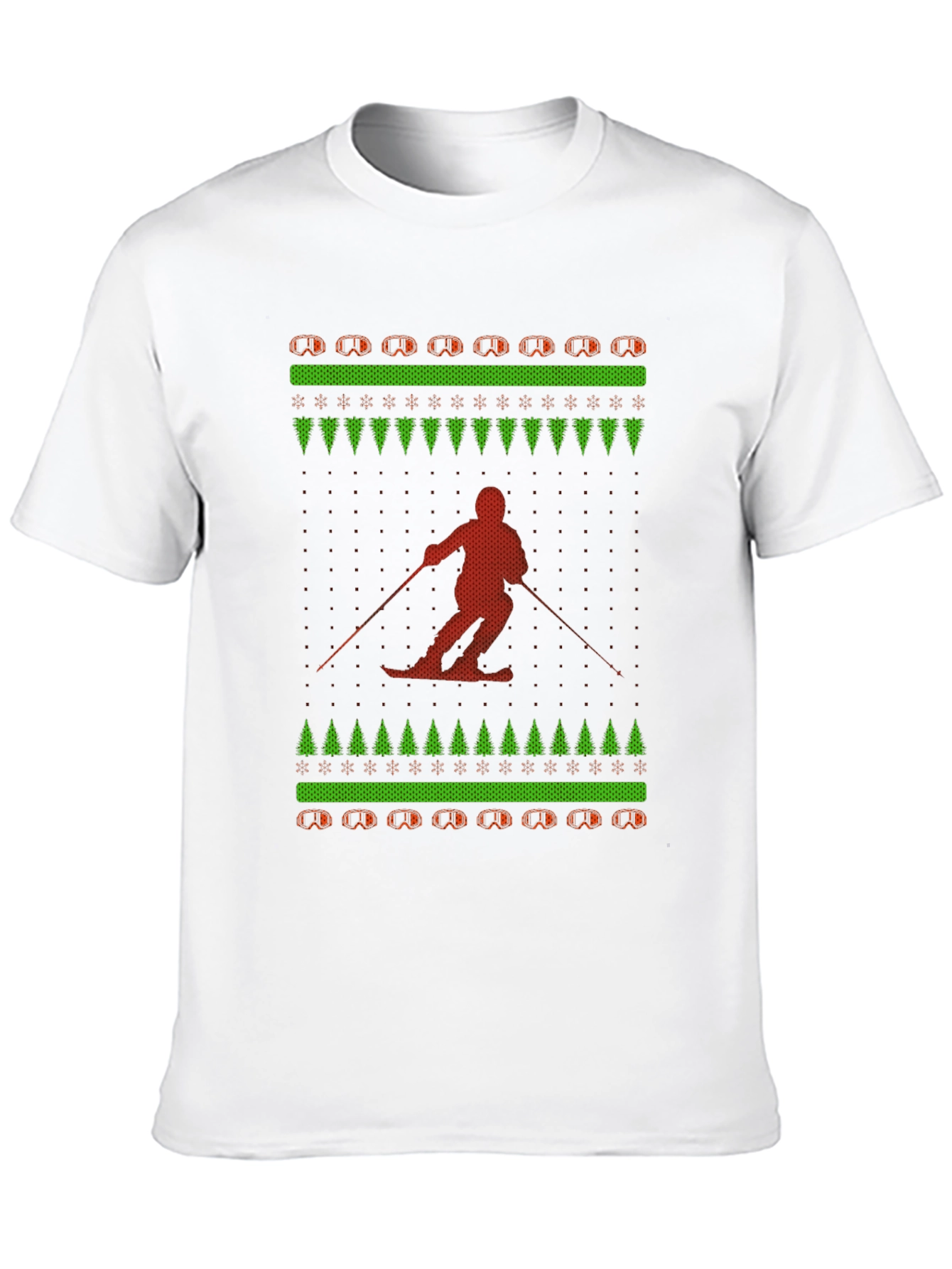 Skiing Ugly Christmas Sweater T-Shirt