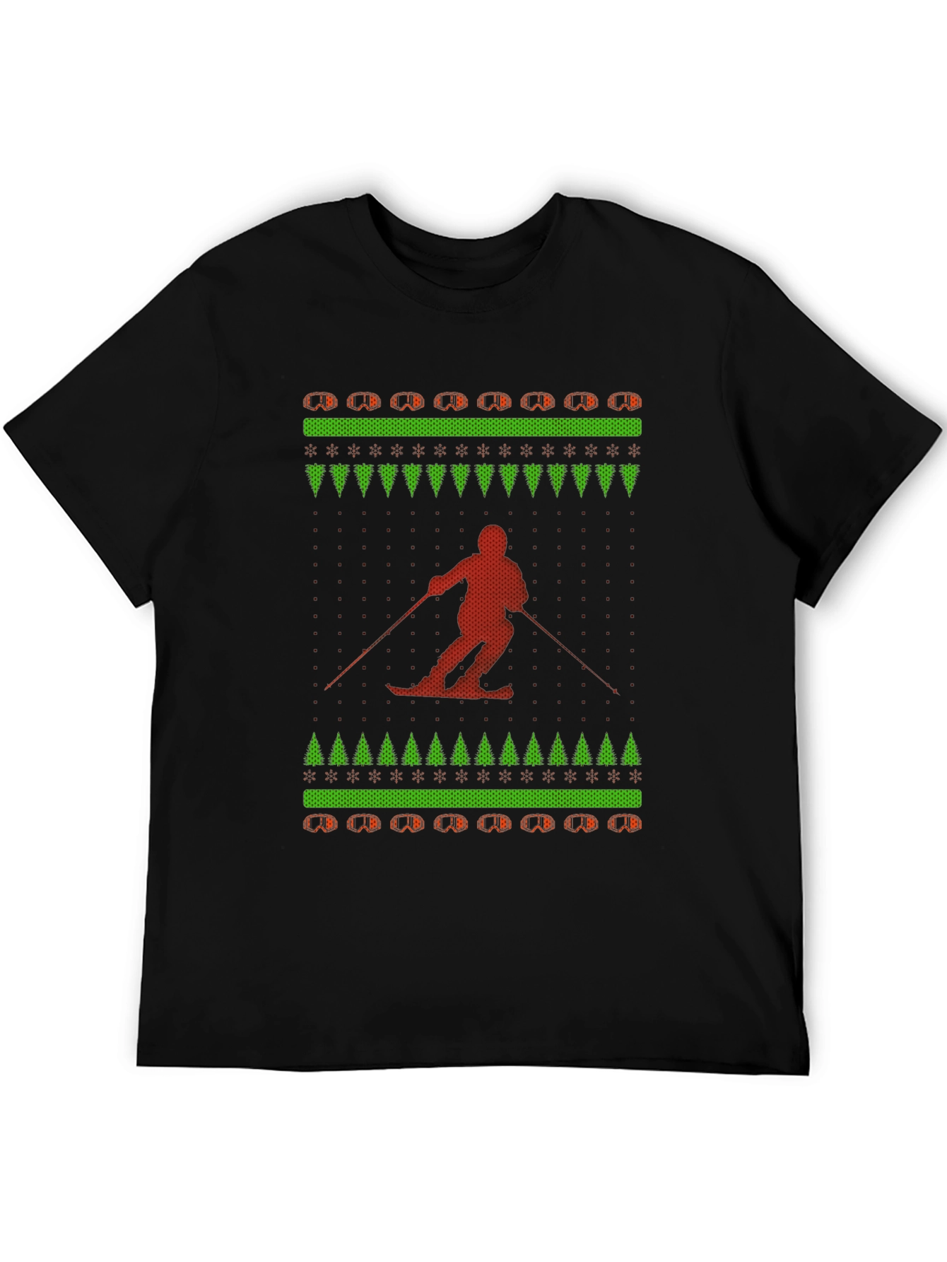 Skiing Ugly Christmas Sweater T-Shirt