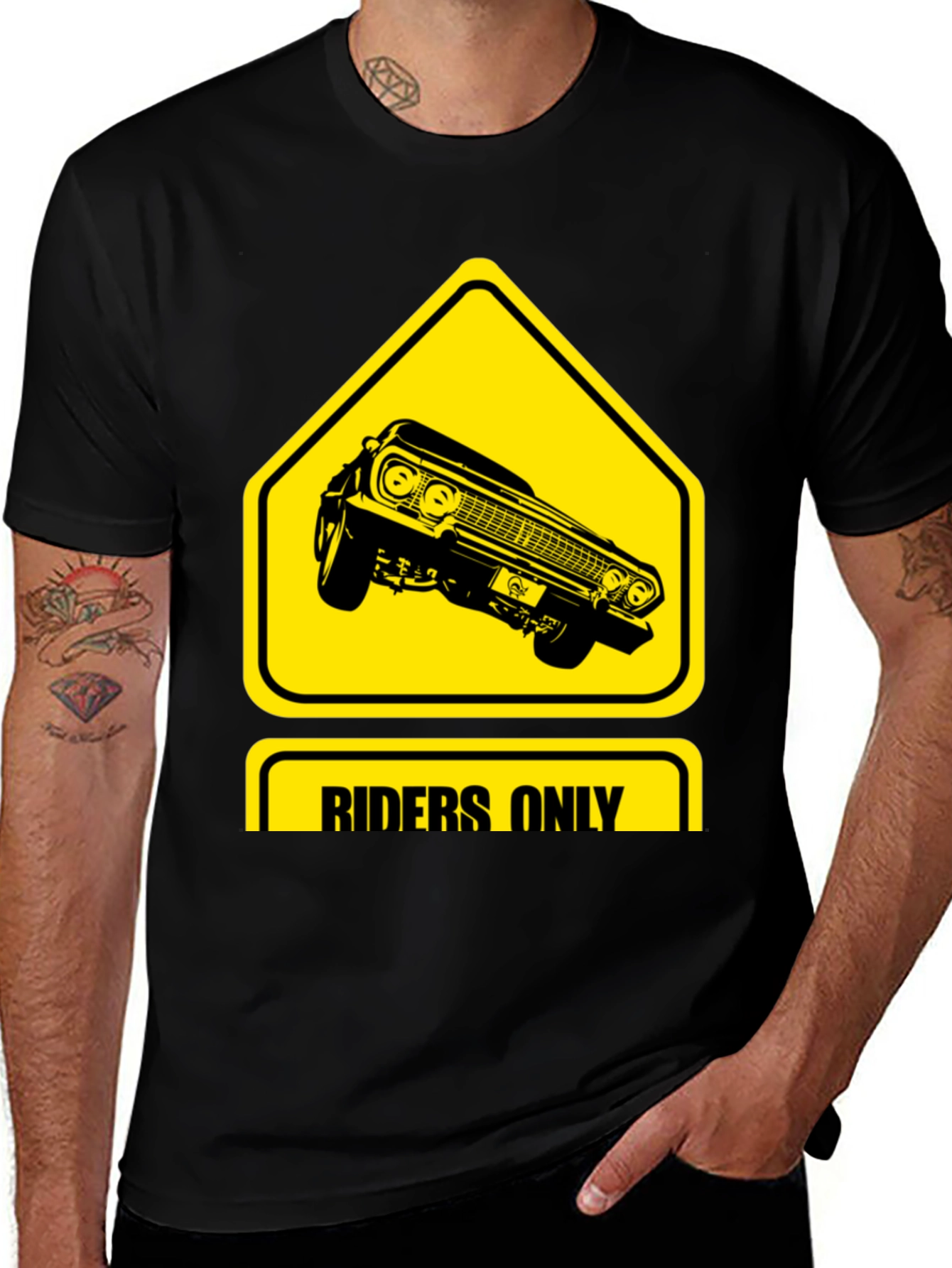 Riders Only T-Shirt - Classic Car Design