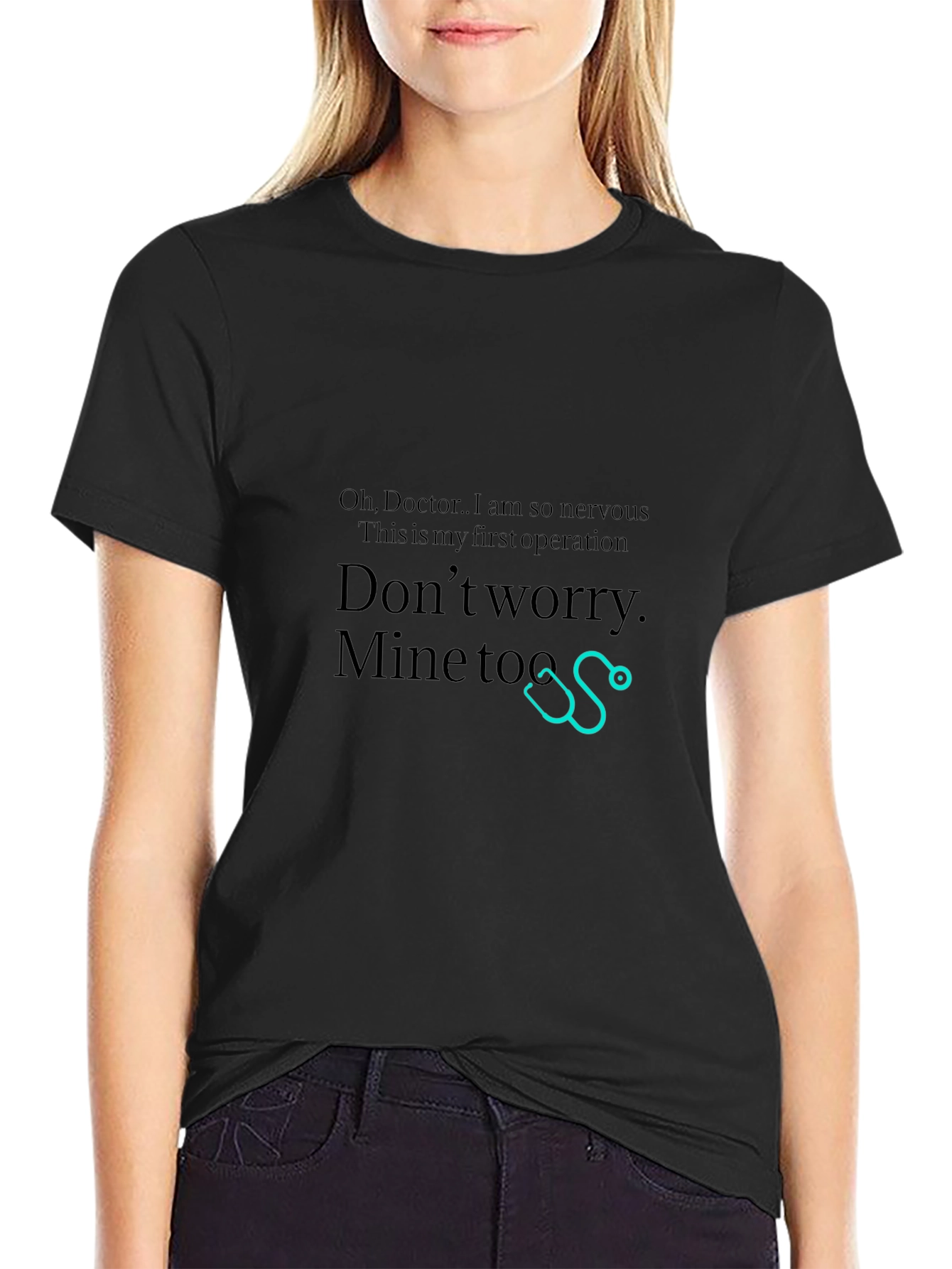 Funny Doctor First Operation Black T-Shirt