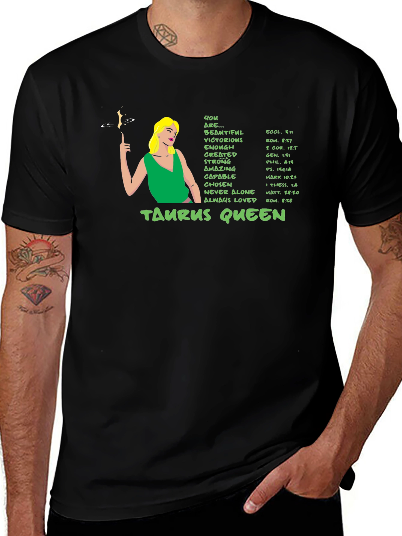 Taurus Queen Zodiac Graphic T-Shirt