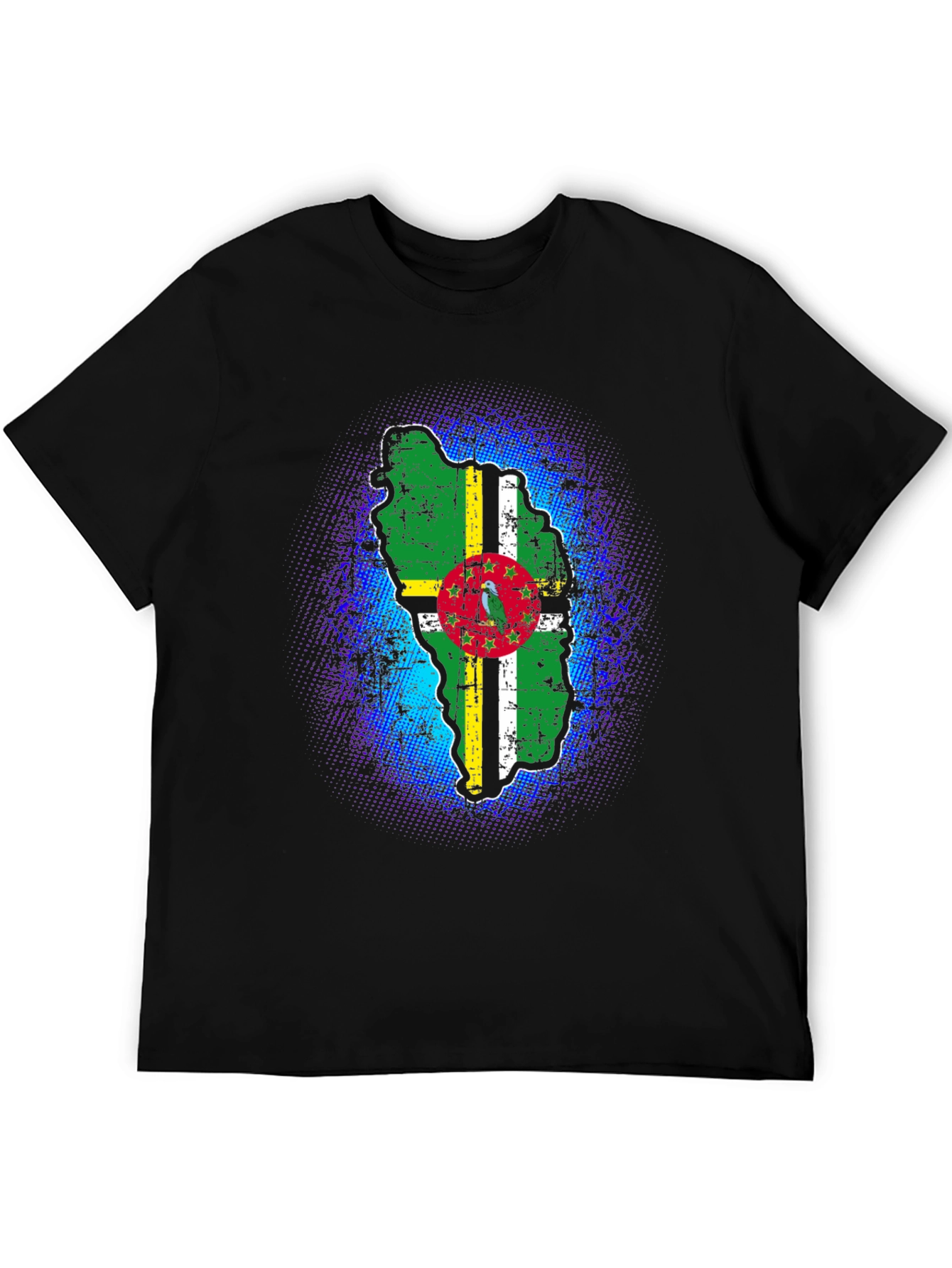 Dominica Flag T-Shirt - Distressed Graphic Tee