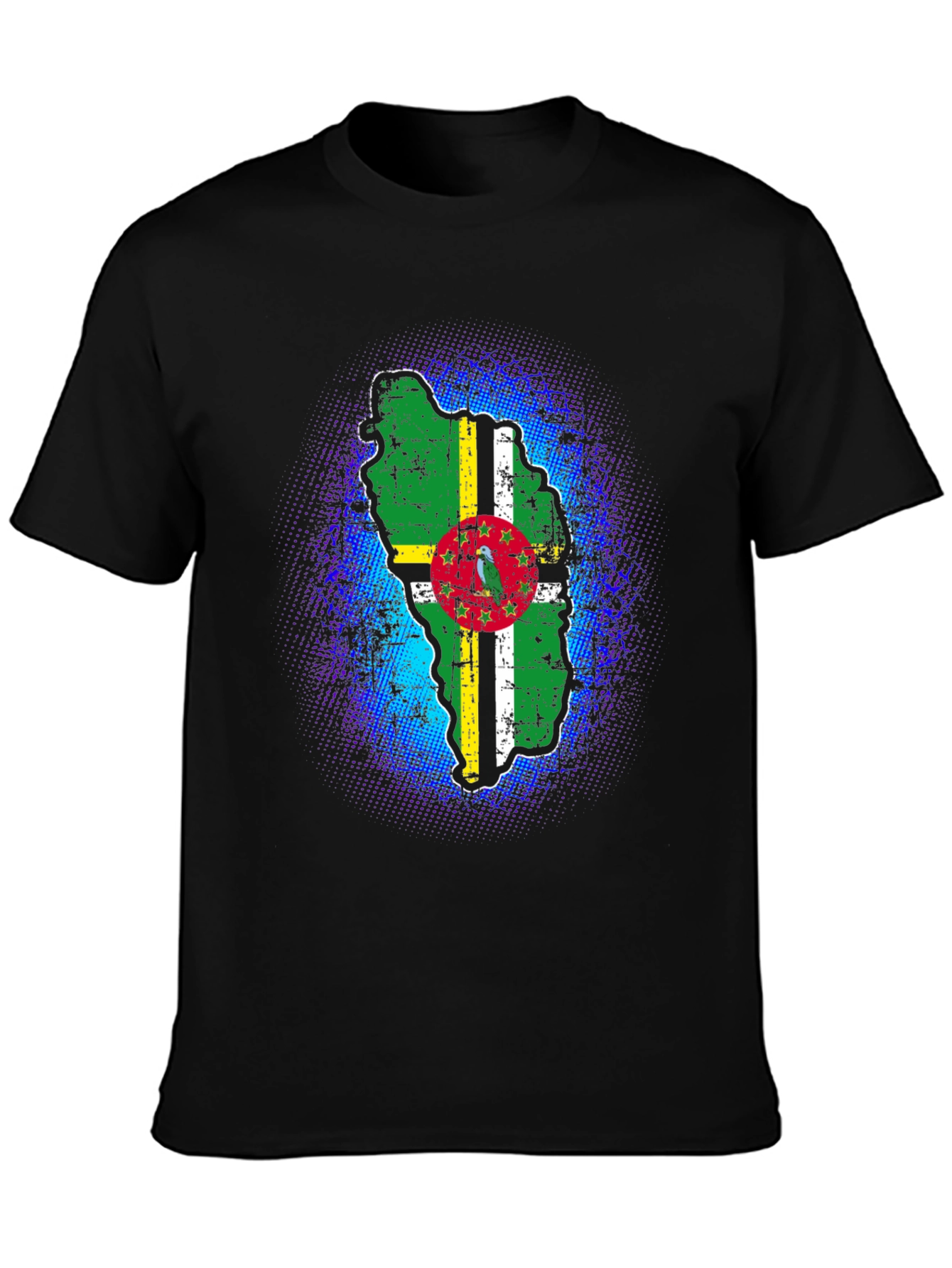 Dominica Flag T-Shirt - Distressed Graphic Tee