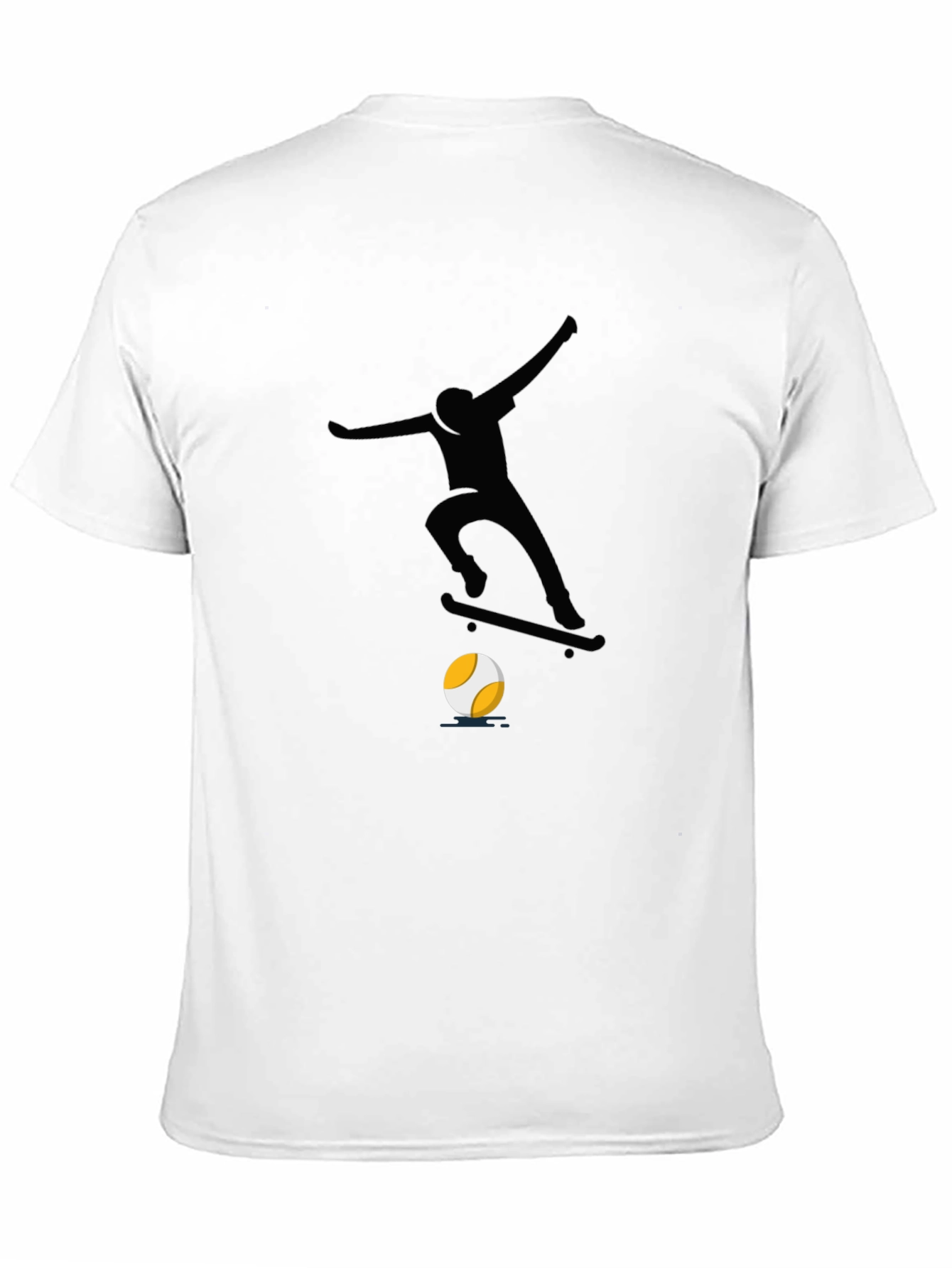 Cool Skateboarder Graphic Tee - Black