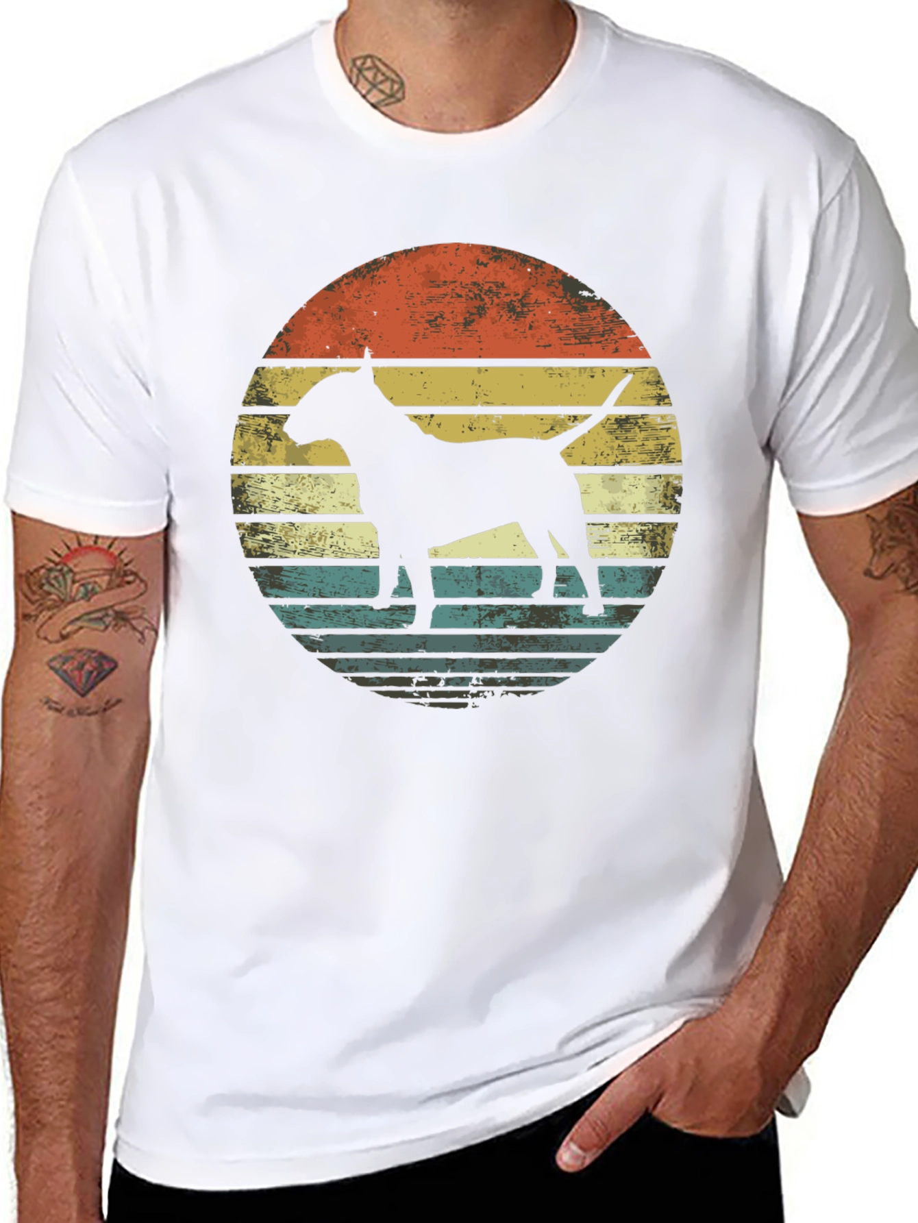 Retro Bull Terrier Graphic Tee