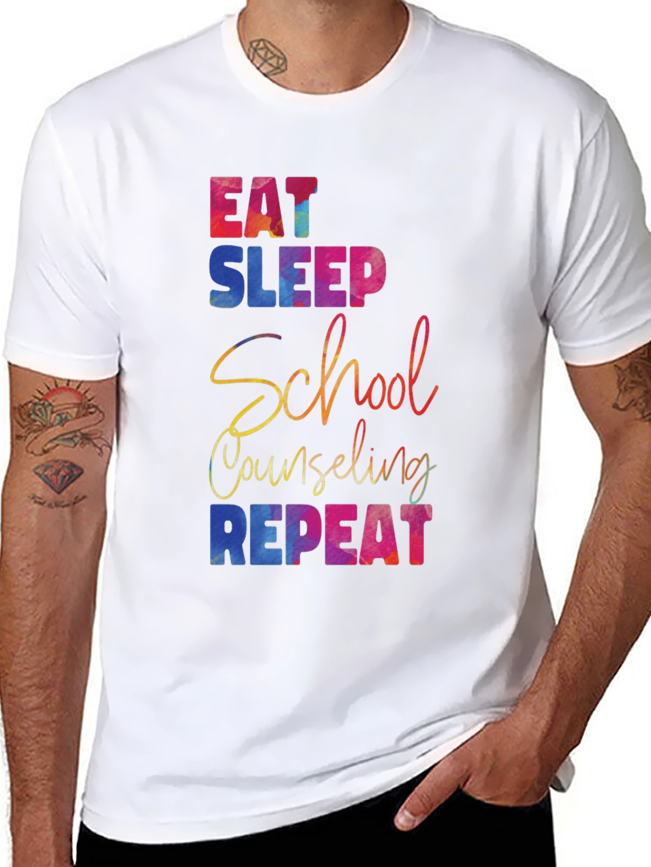 Eat Sleep School Counseling Repeat T-Shirt