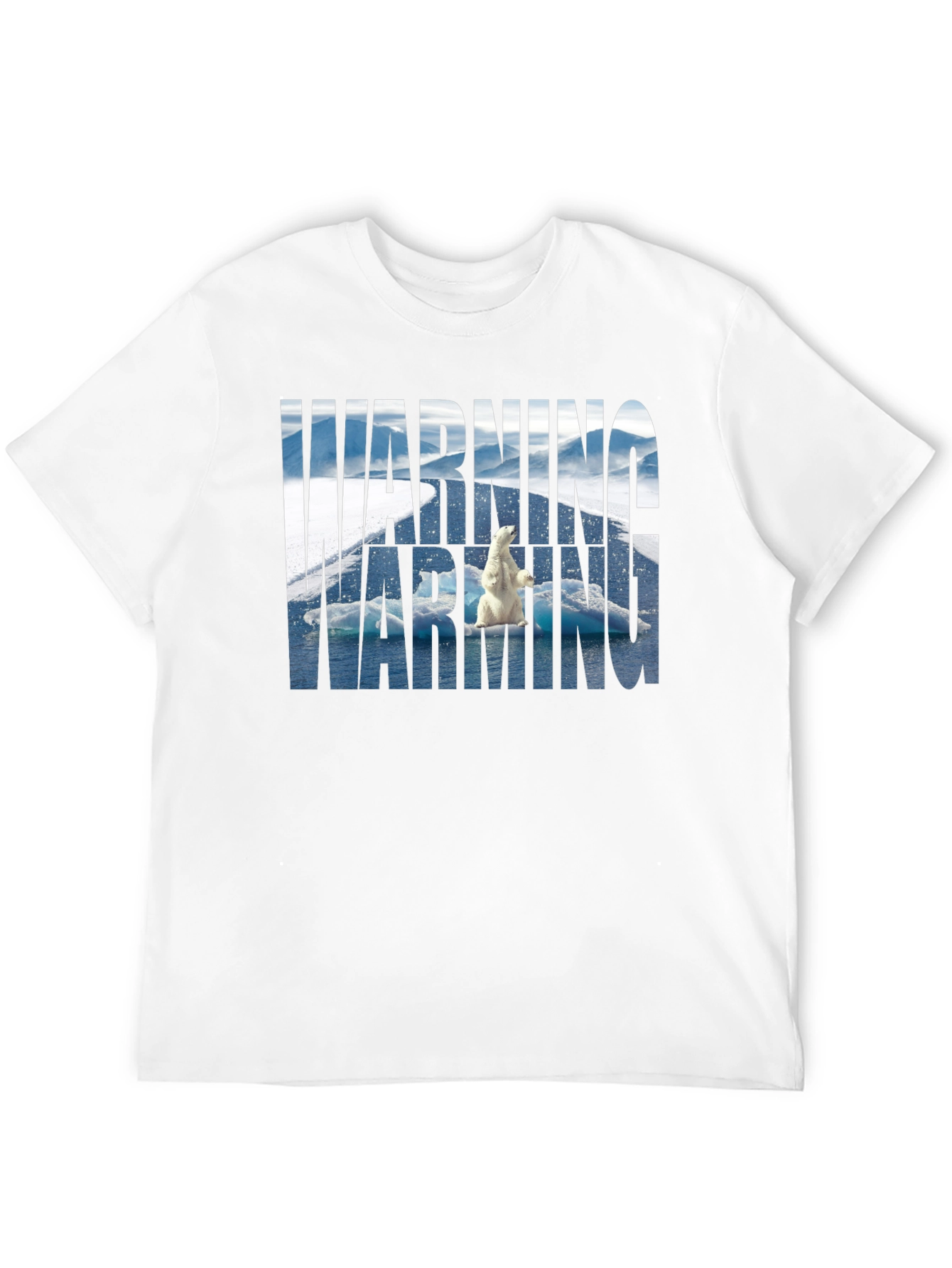 Warning Polar Bear Tee - Global Warming Awareness