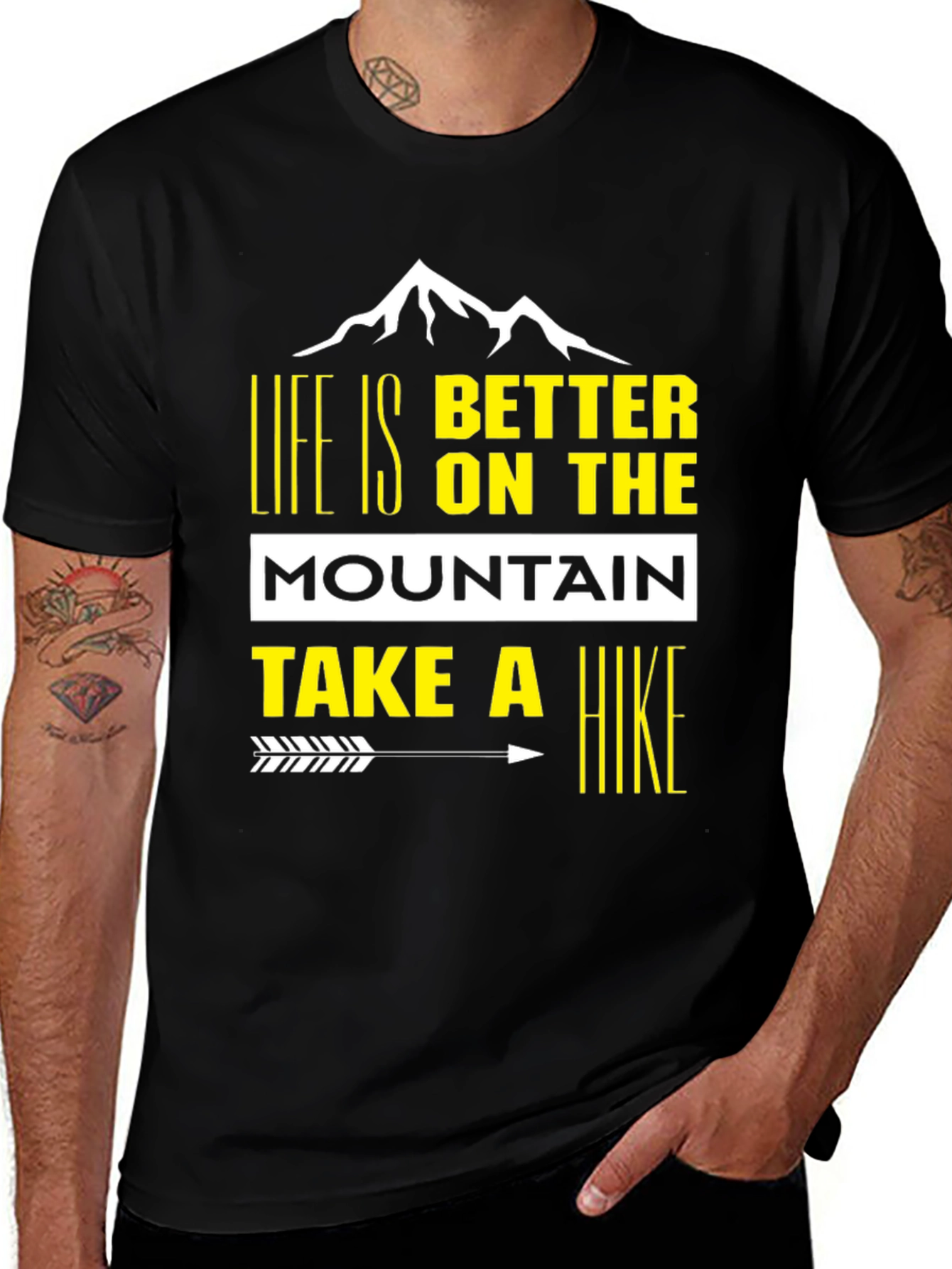 Life is Better on the Mountain Black Tee