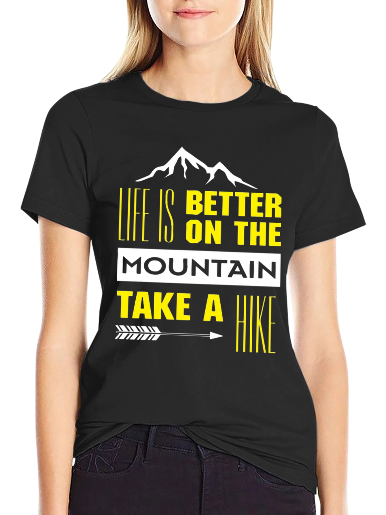 Life is Better on the Mountain Black Tee