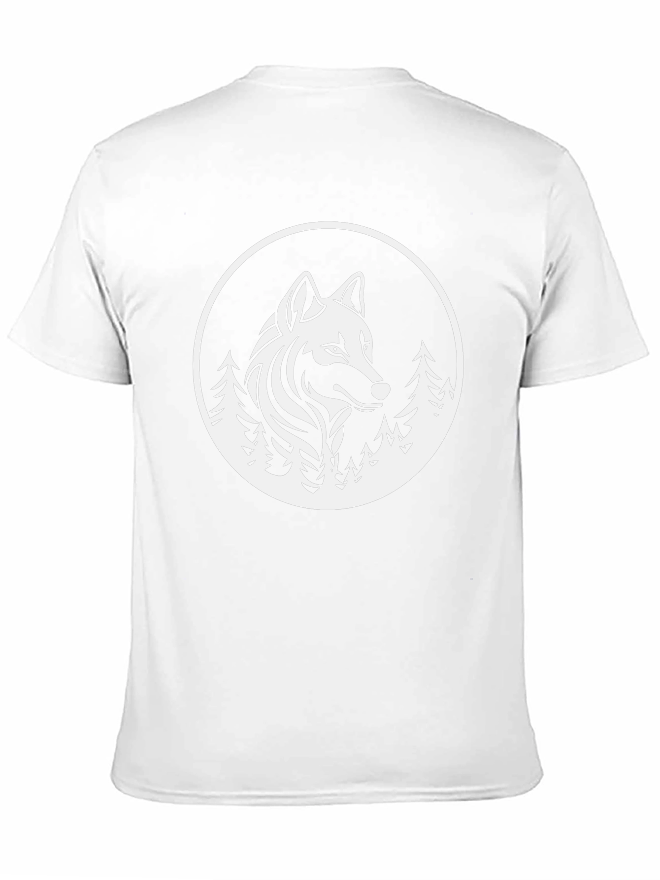 Wolf and Forest Graphic Tee - Black