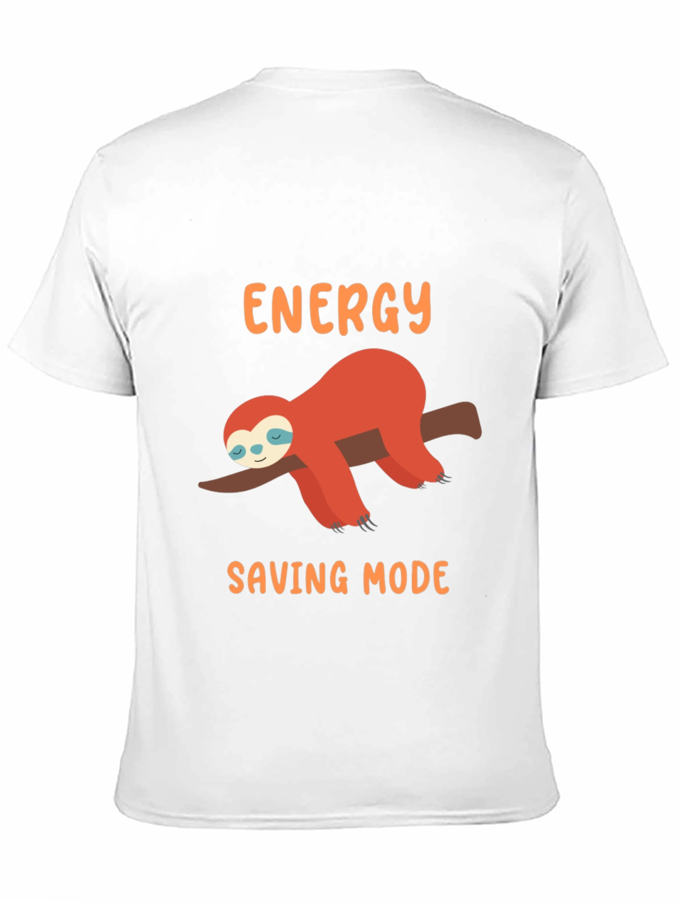 Energy Saving Mode Sloth Graphic Tee - Black