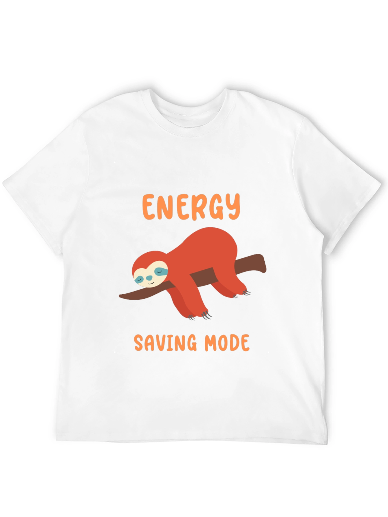 Energy Saving Mode Sloth Graphic Tee - Black