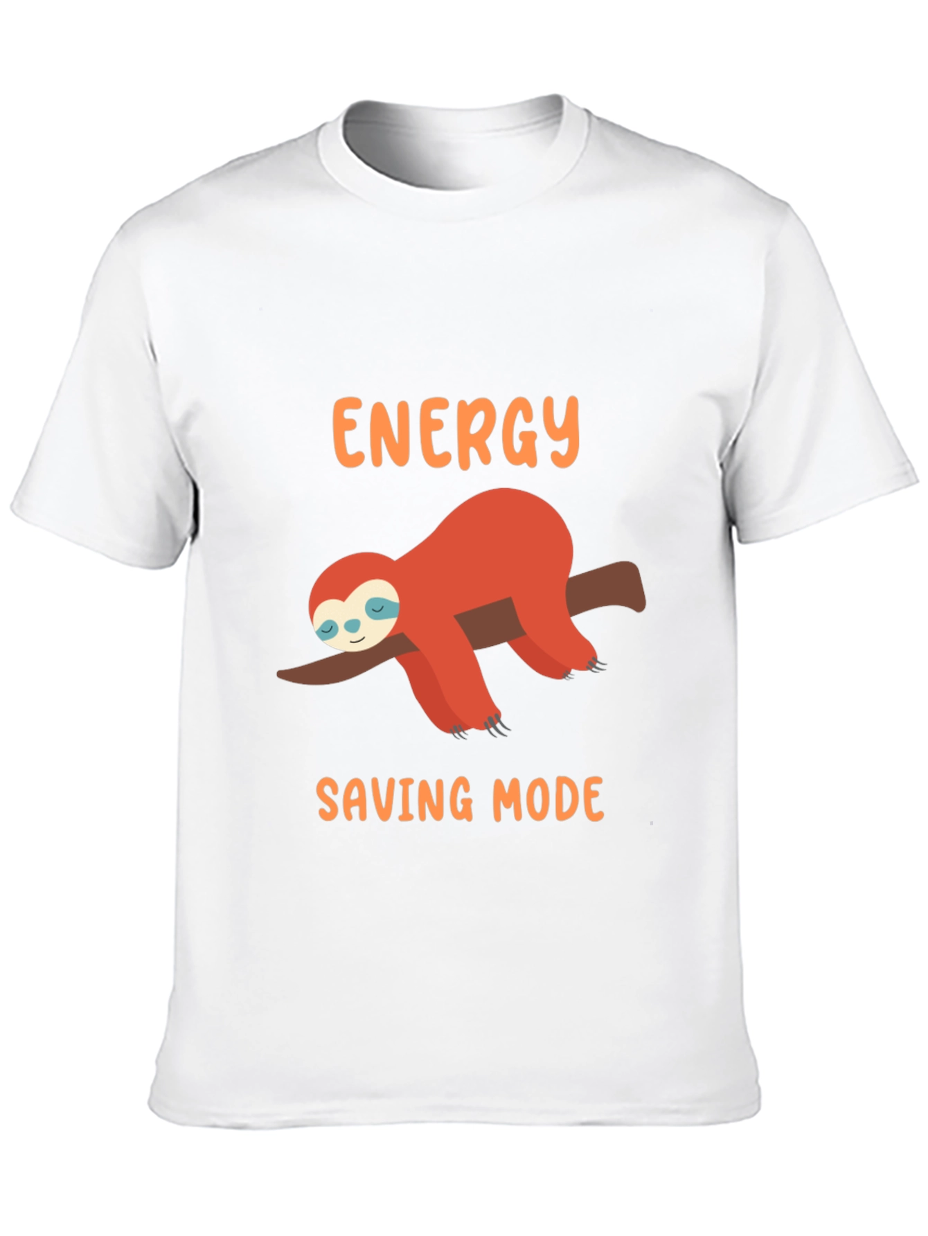 Energy Saving Mode Sloth Graphic Tee - Black