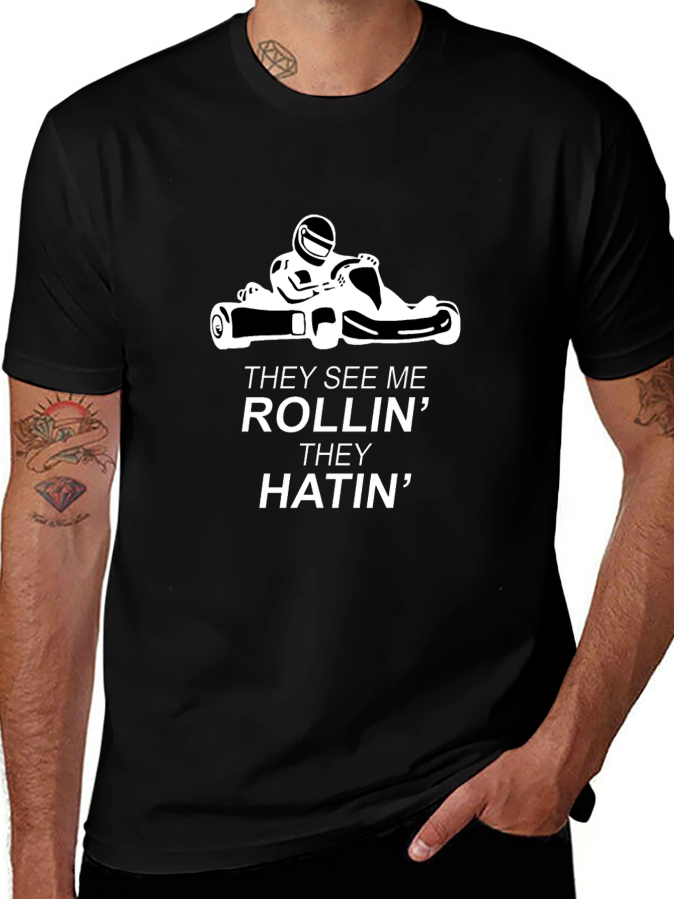 Rollin Hatin Go-Kart Black Tee