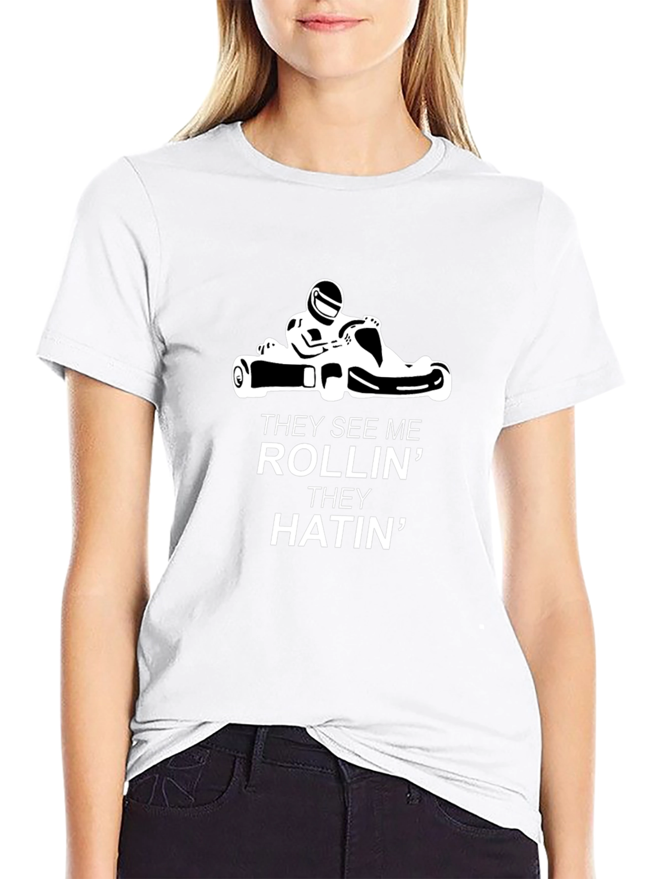 Rollin Hatin Go-Kart Black Tee
