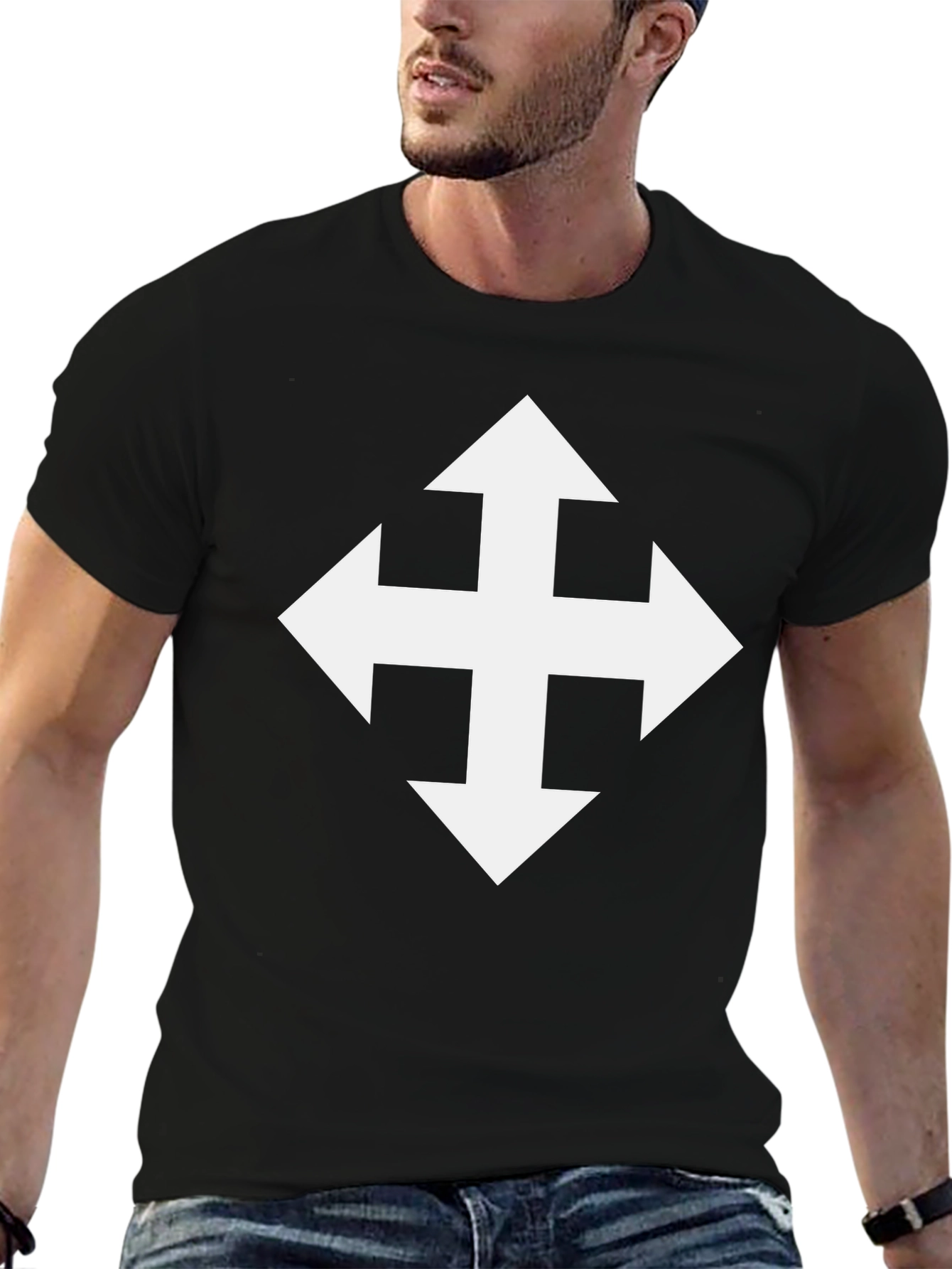 Arrow Directions Graphic Tee - Black