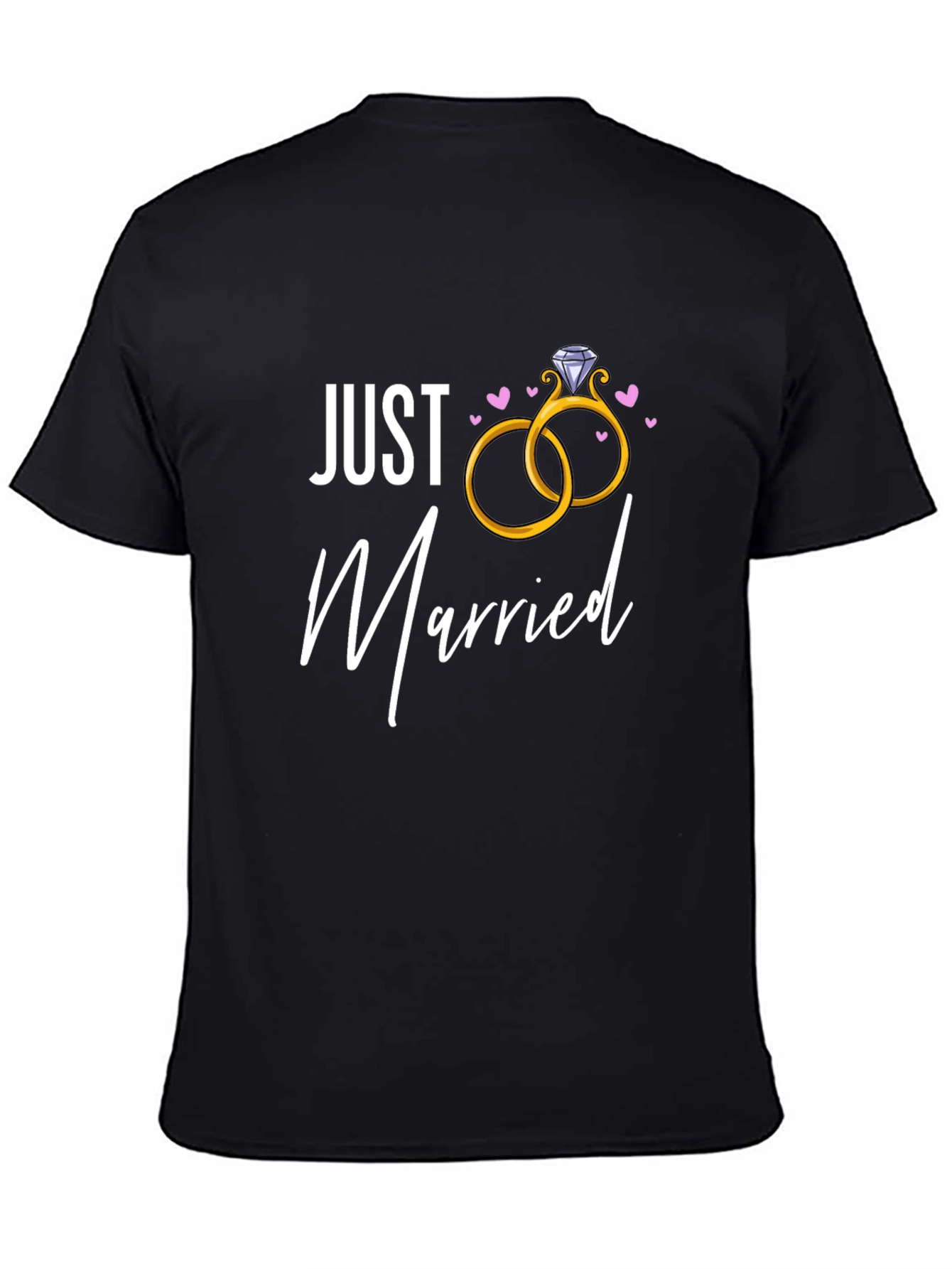 Just Married Rings Graphic Tee