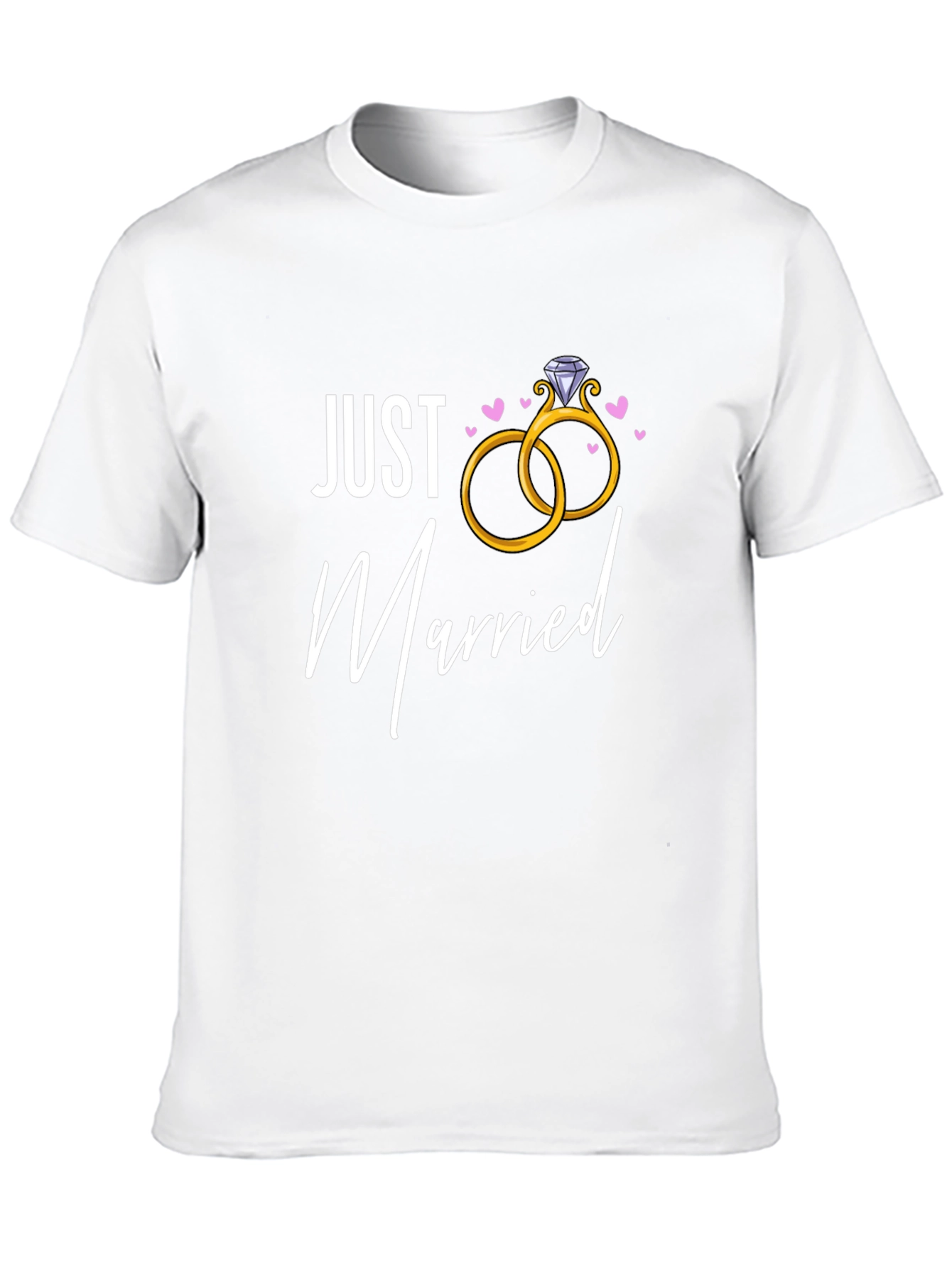 Just Married Rings Graphic Tee
