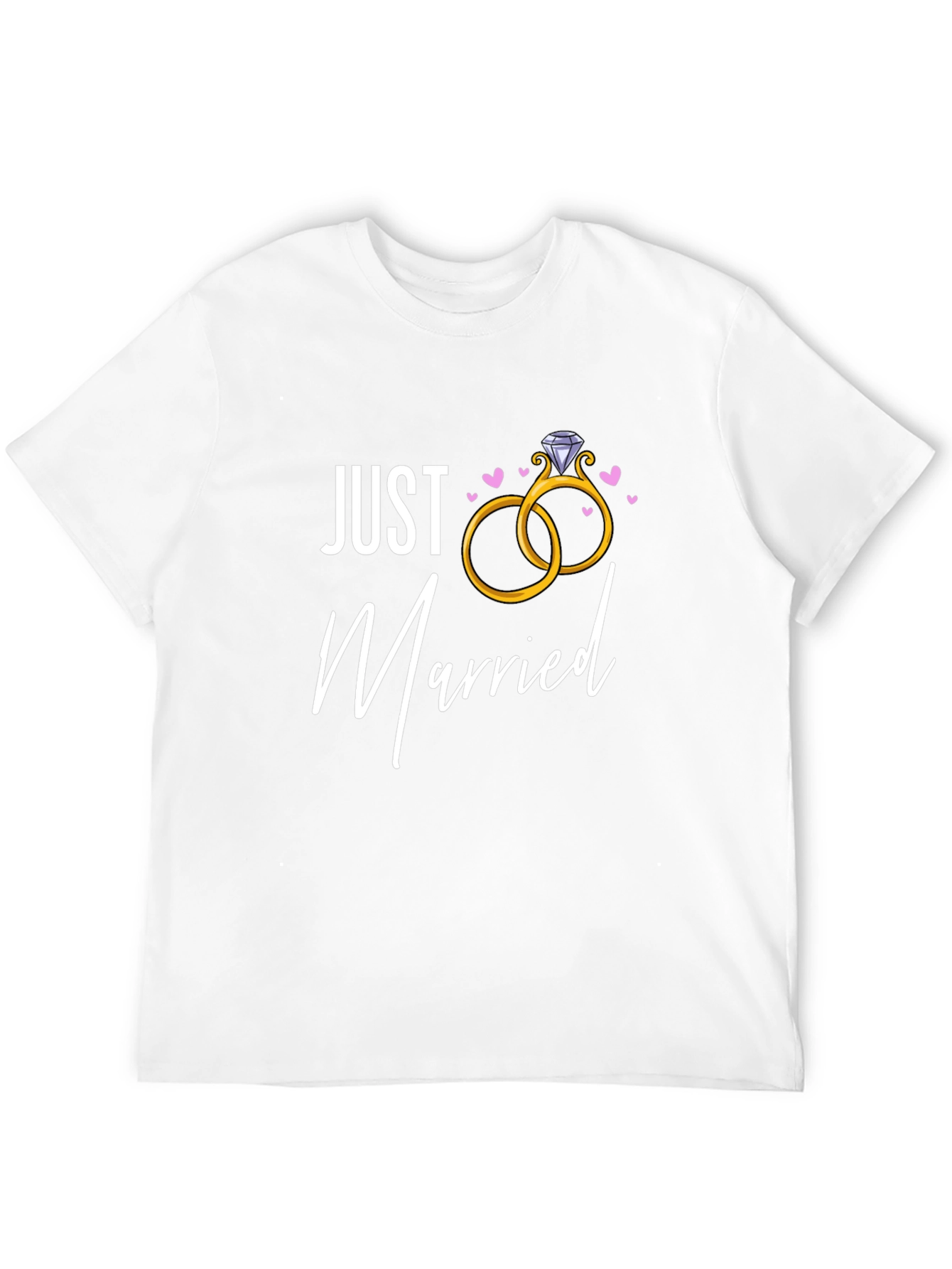 Just Married Rings Graphic Tee
