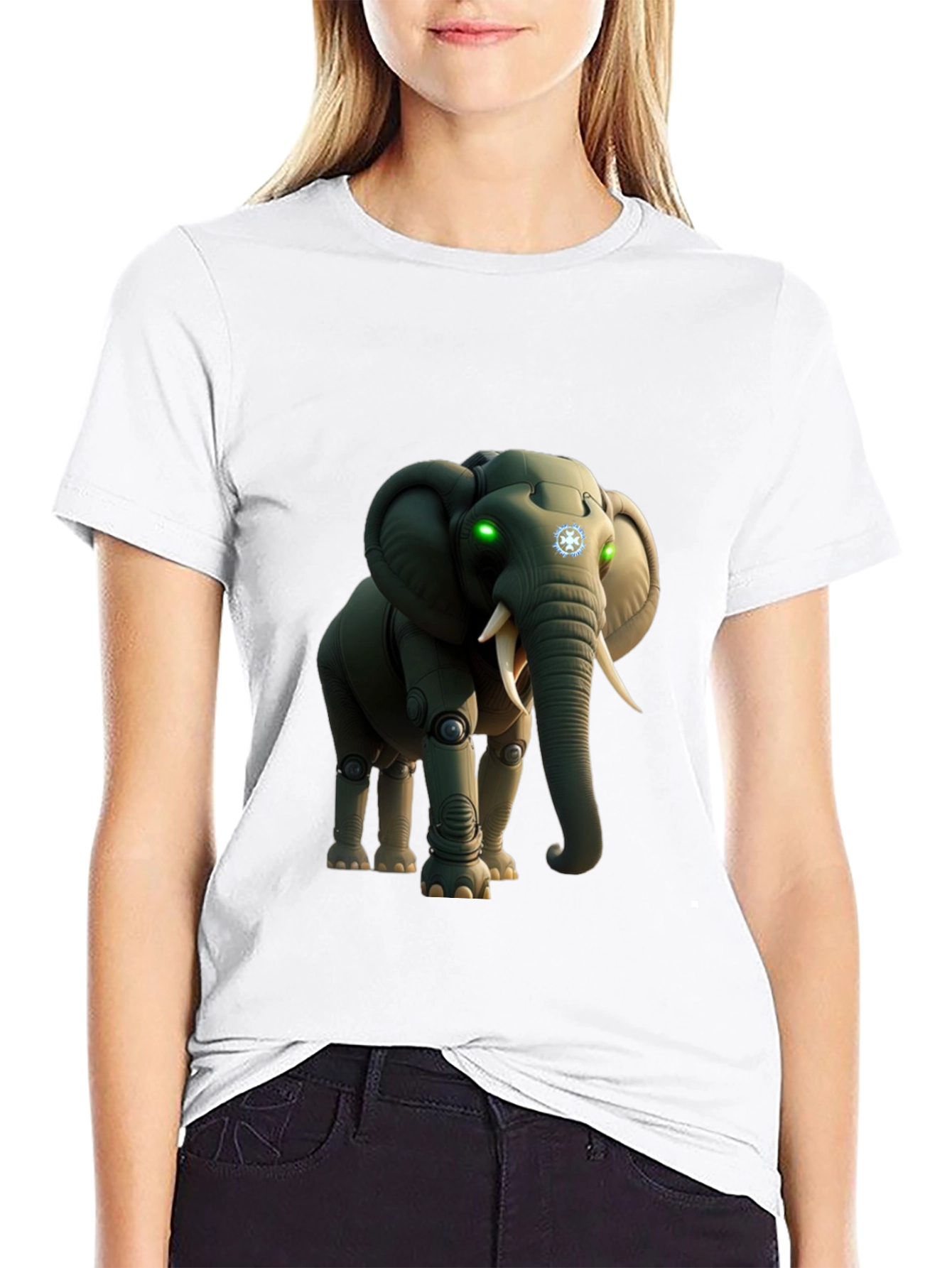 Robotic Elephant Graphic T-Shirt