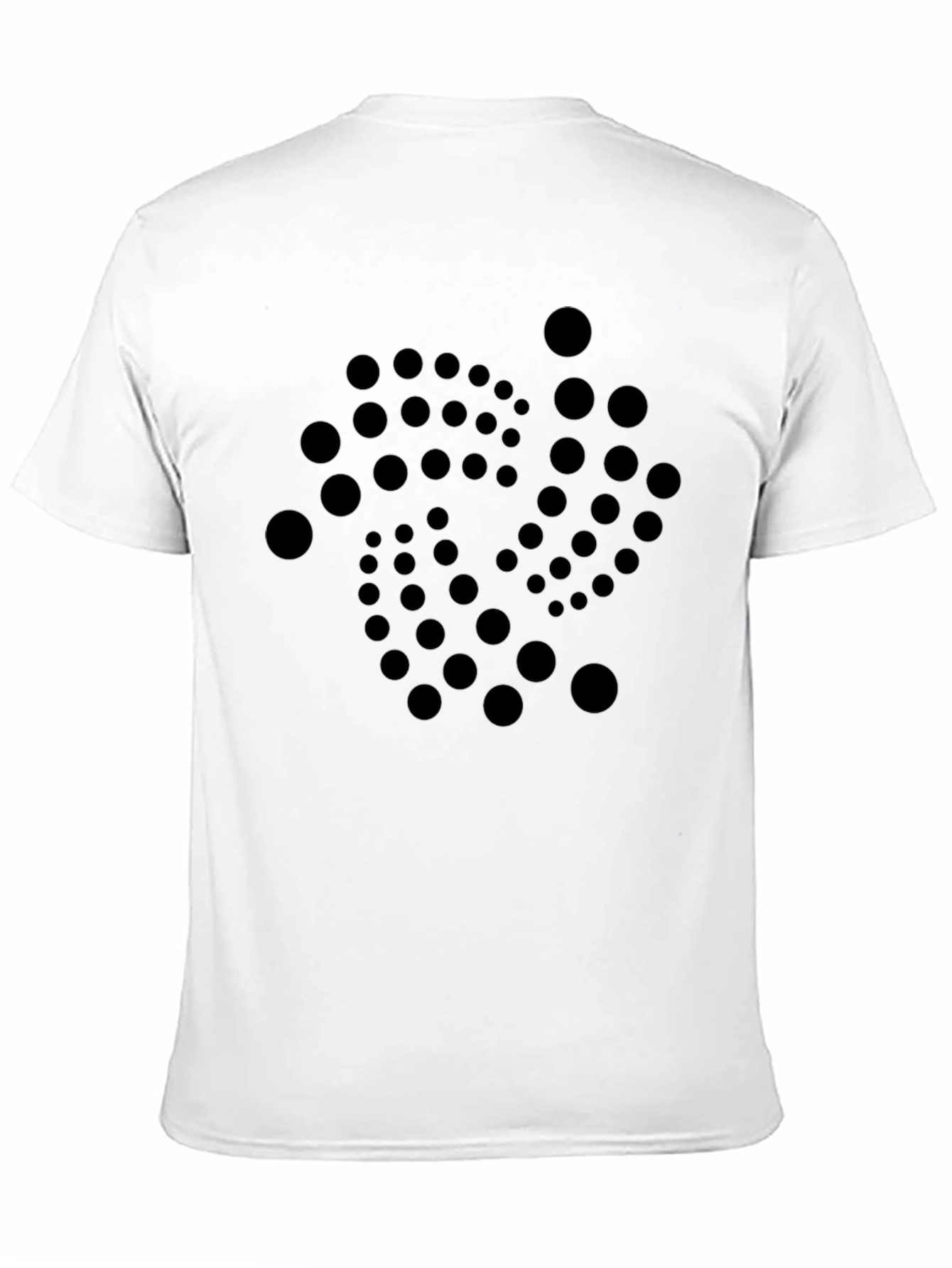 Abstract Circle Pattern T-Shirt - Black