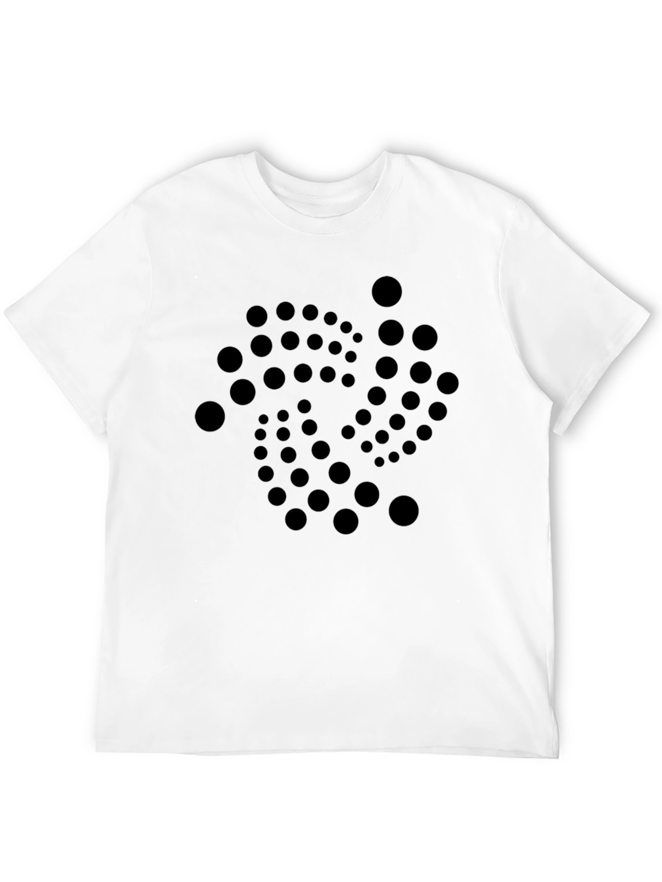 Abstract Circle Pattern T-Shirt - Black