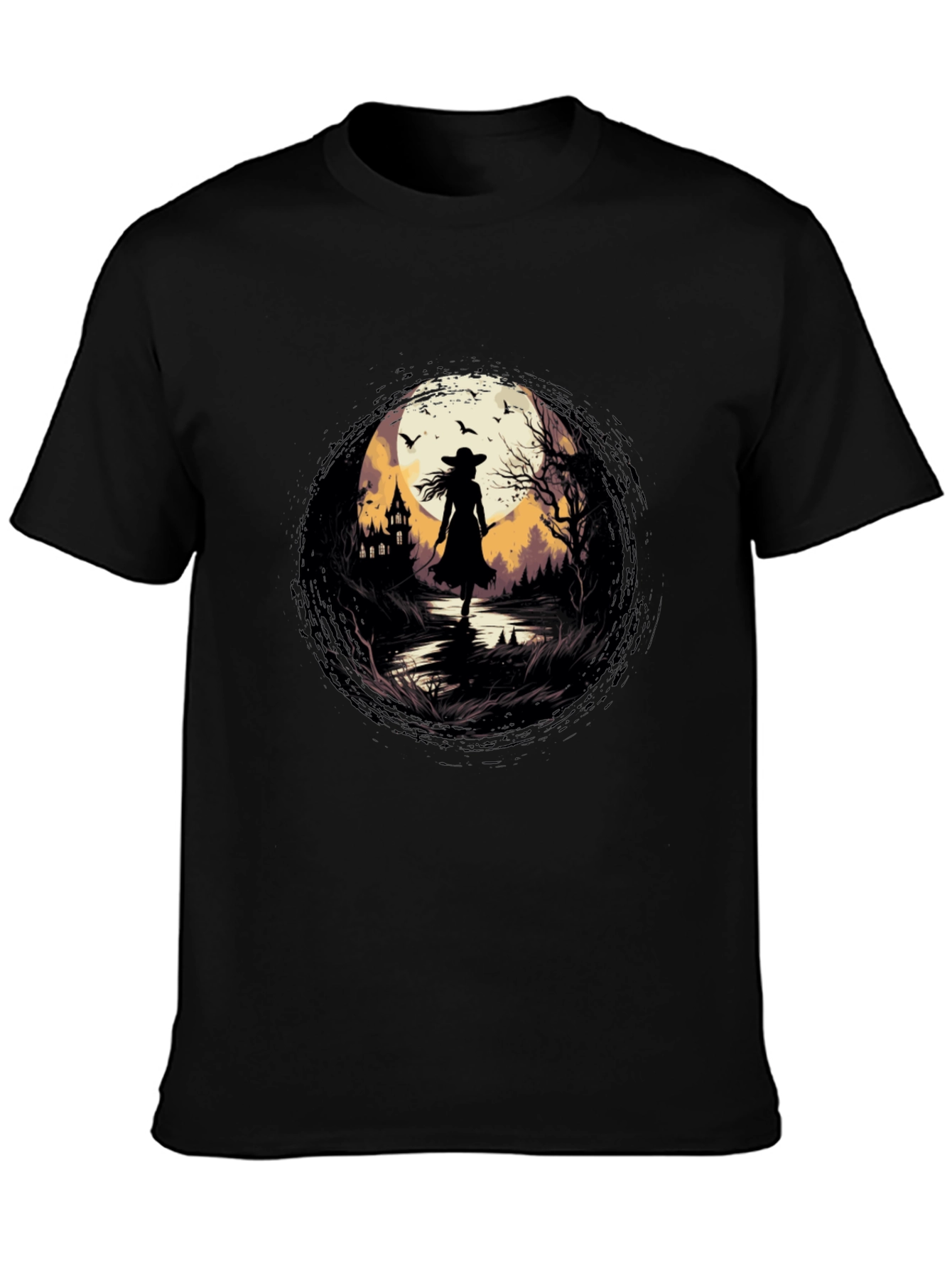 Witch Silhouette Graphic T-Shirt