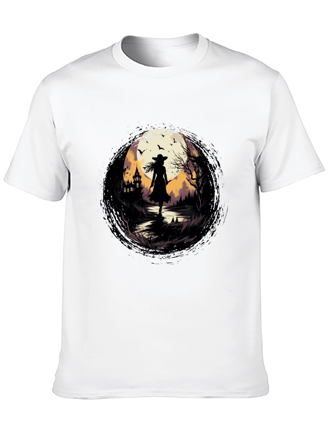 Witch Silhouette Graphic T-Shirt