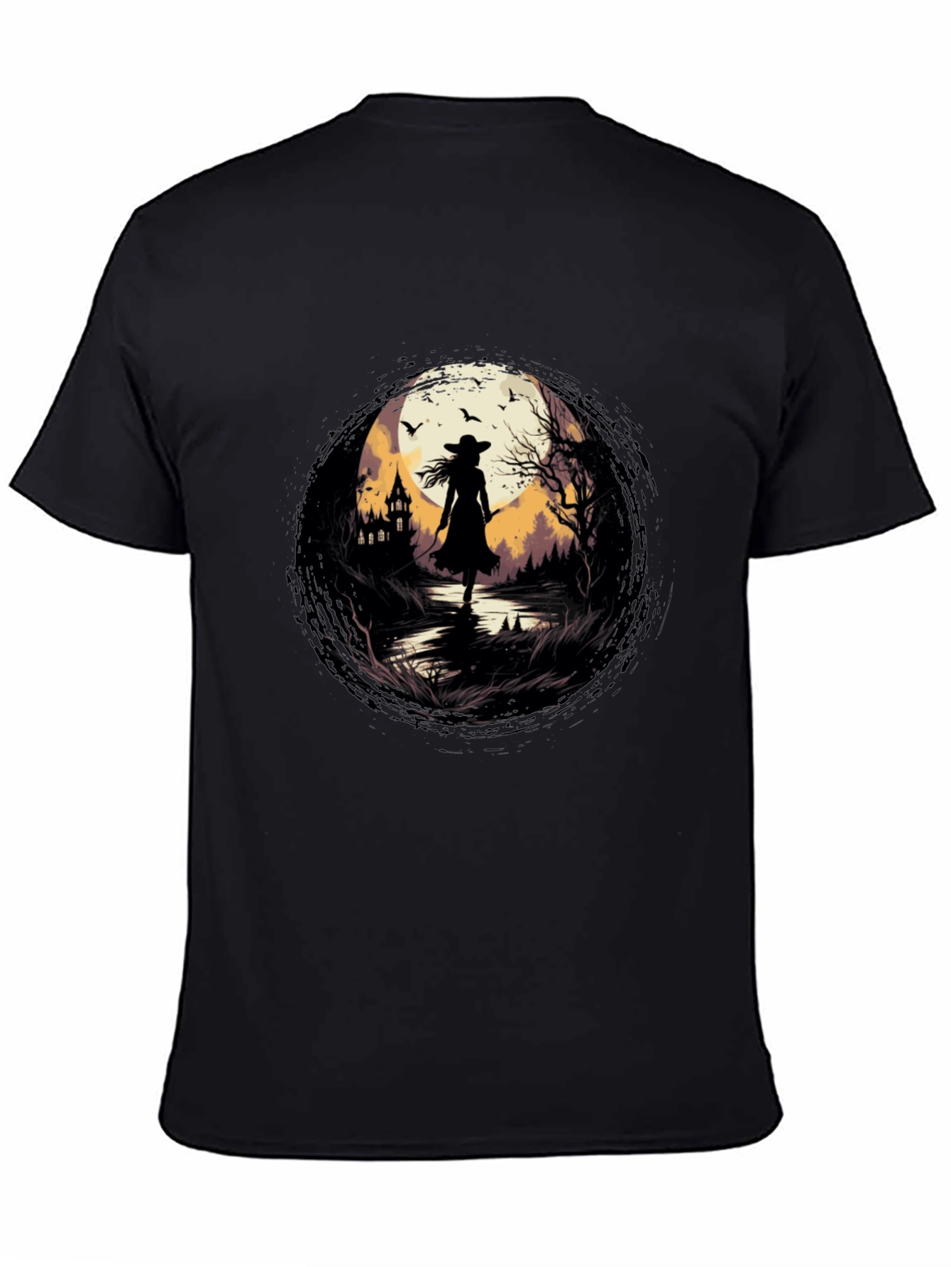 Witch Silhouette Graphic T-Shirt