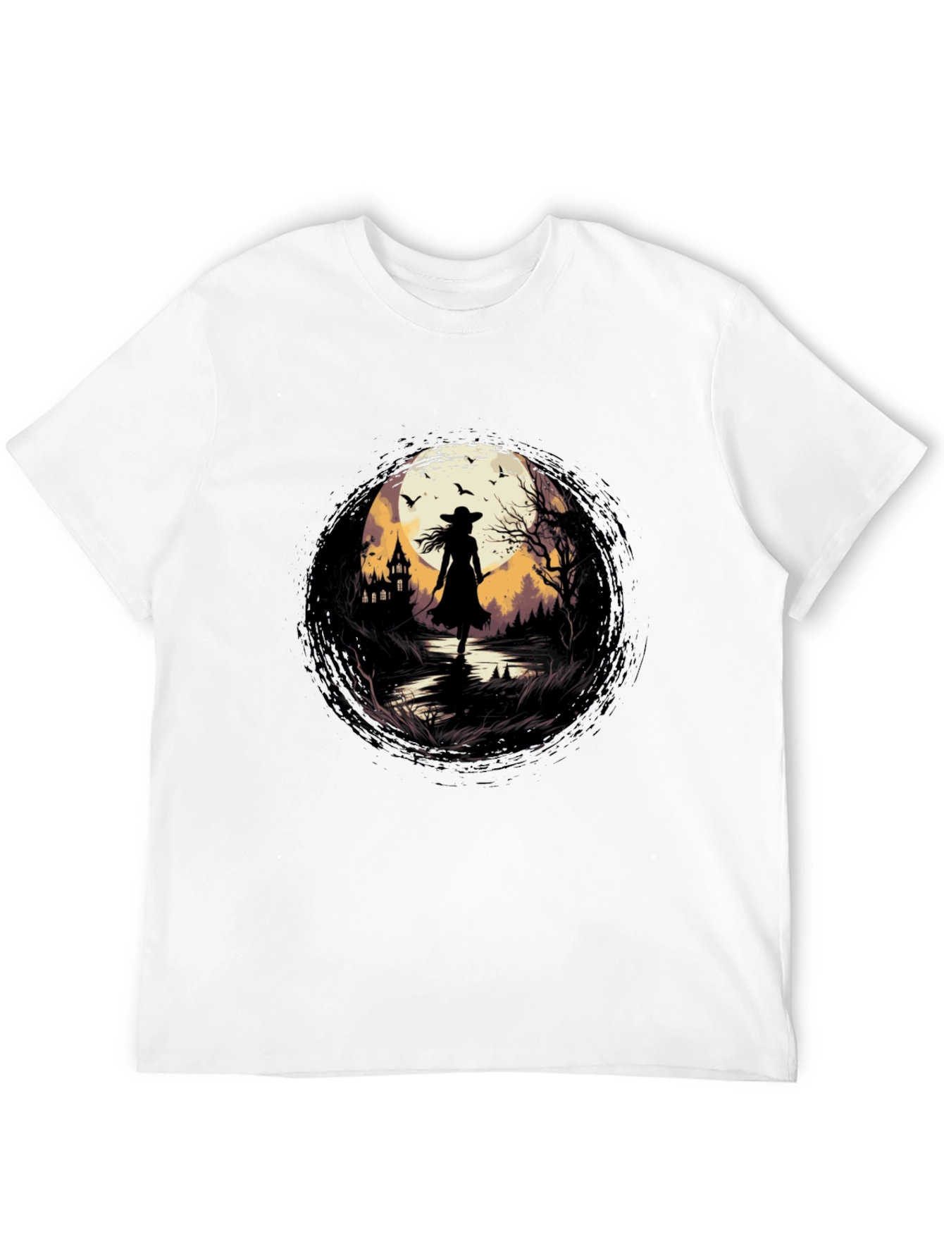Witch Silhouette Graphic T-Shirt