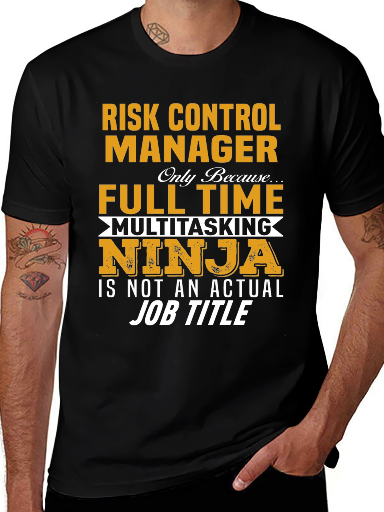 Risk Control Manager Full Time Multitasking Ninja T-Shirt