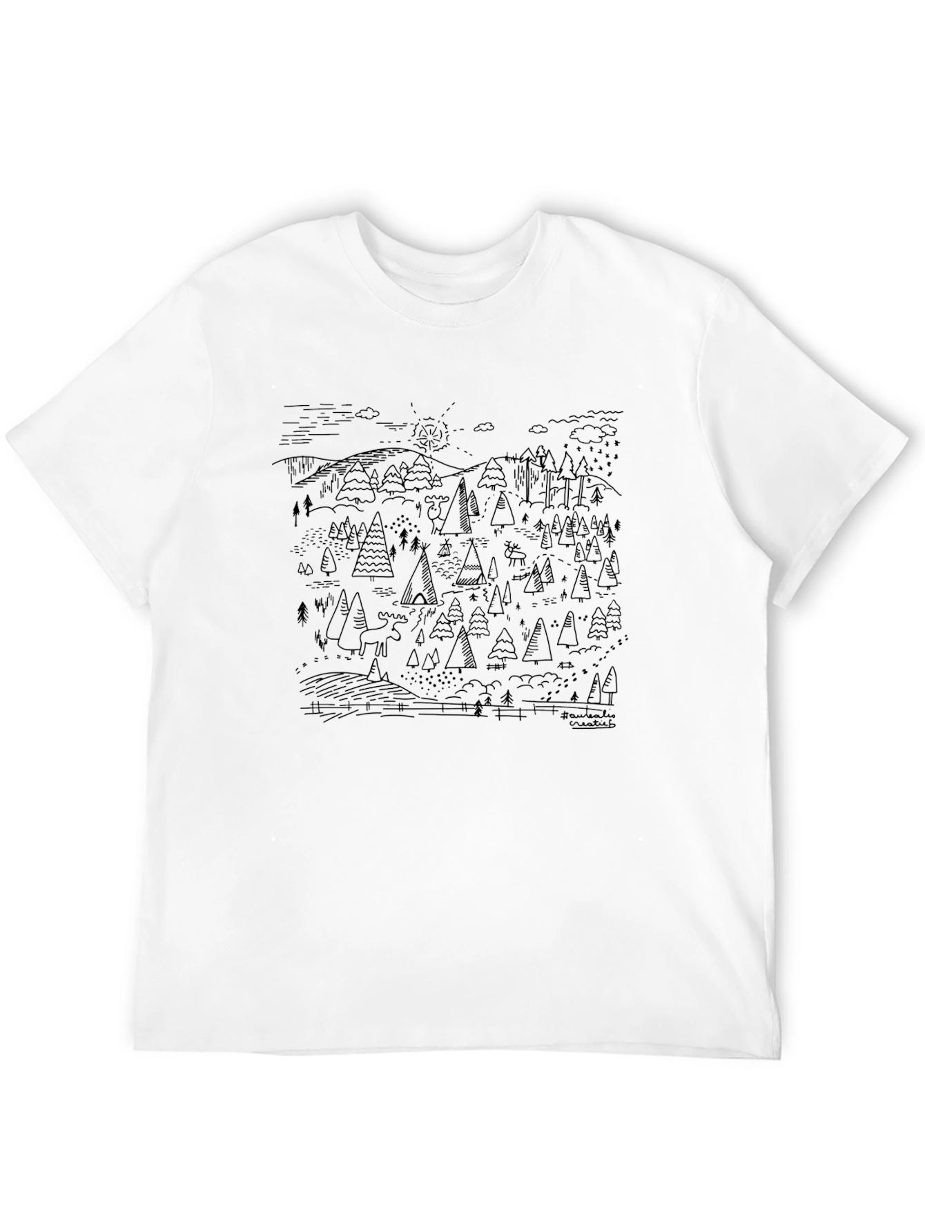 Nature Landscape Print T-Shirt