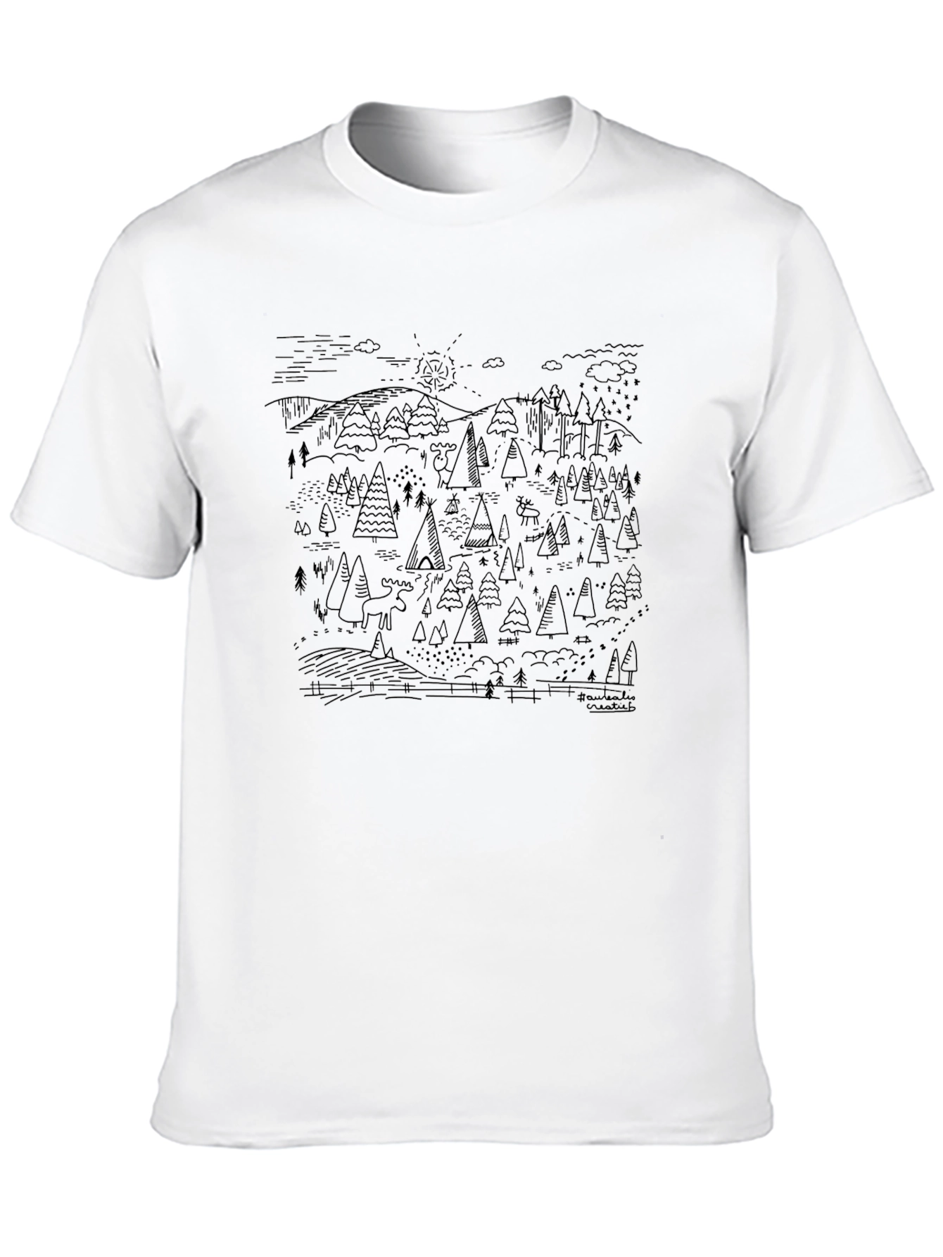 Nature Landscape Print T-Shirt