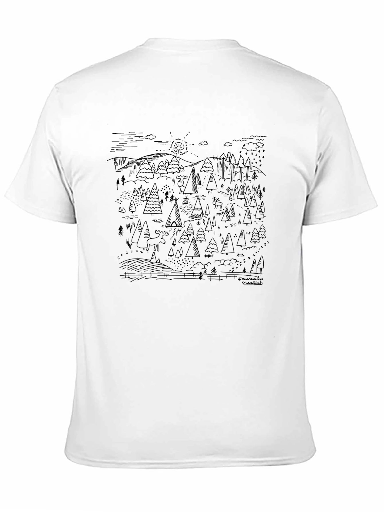 Nature Landscape Print T-Shirt