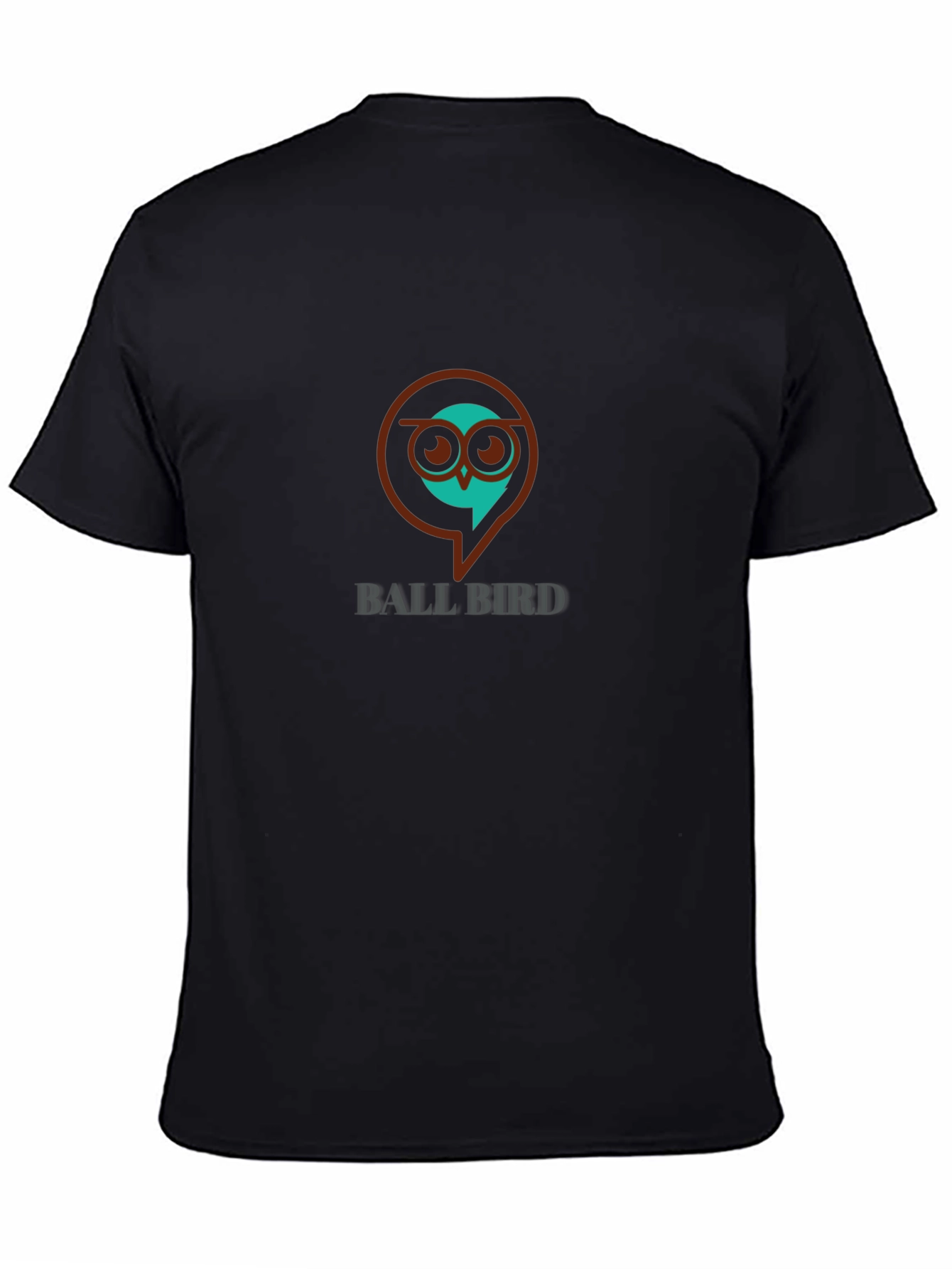 Ball Bird Graphic Print T-Shirt - Black
