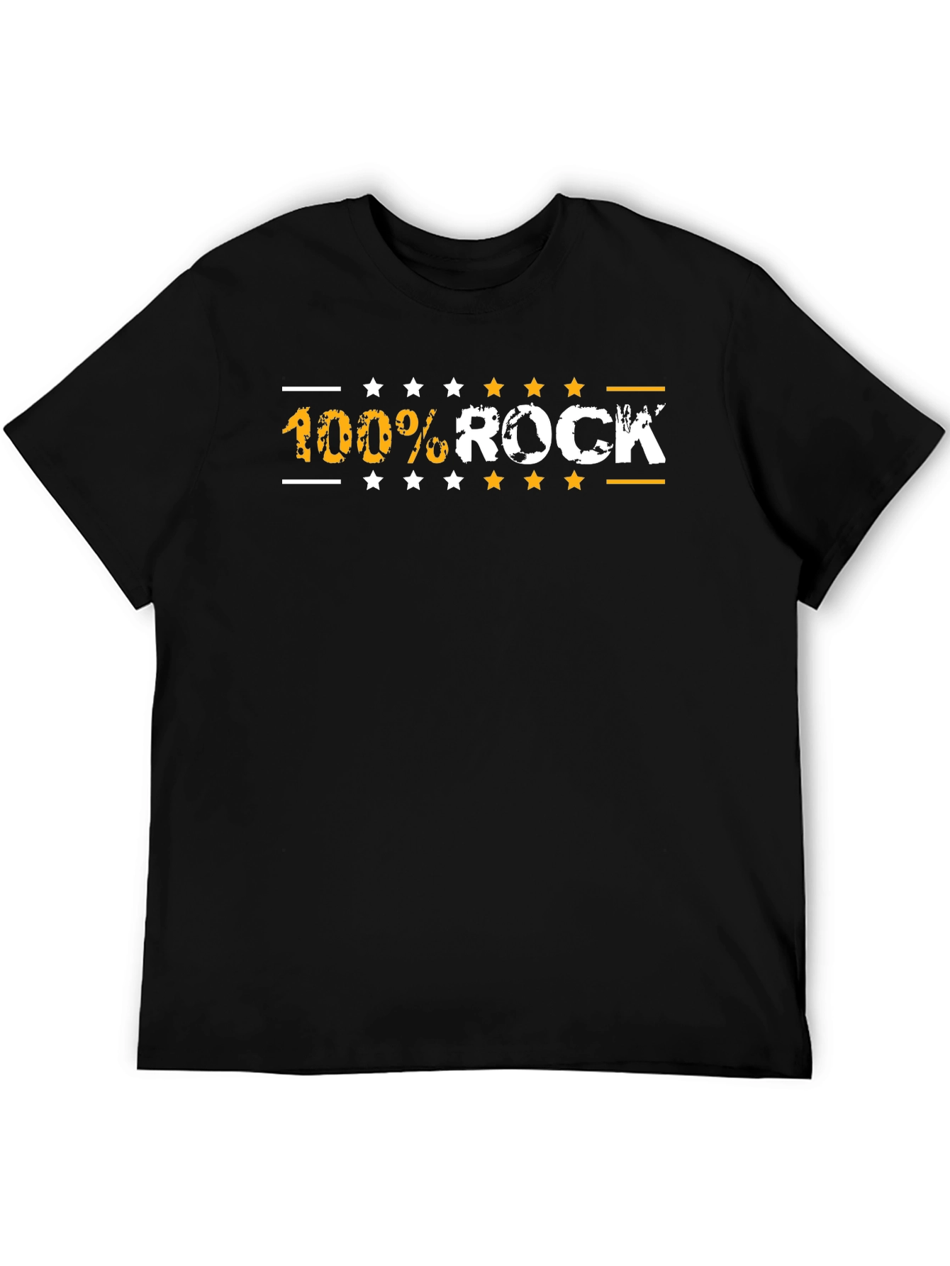 100% Rock Graphic T-Shirt - Mens Black Tee