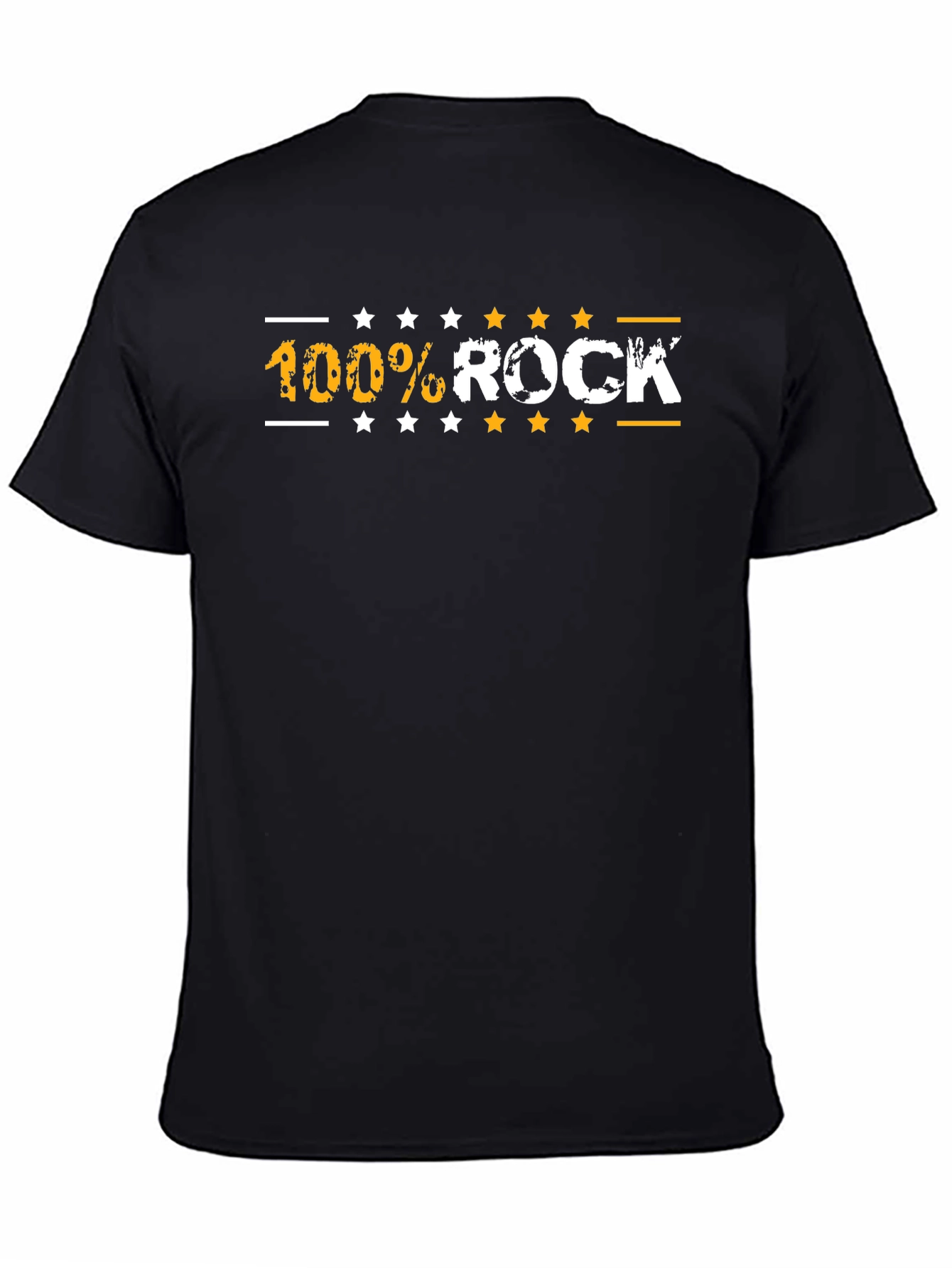 100% Rock Graphic T-Shirt - Mens Black Tee
