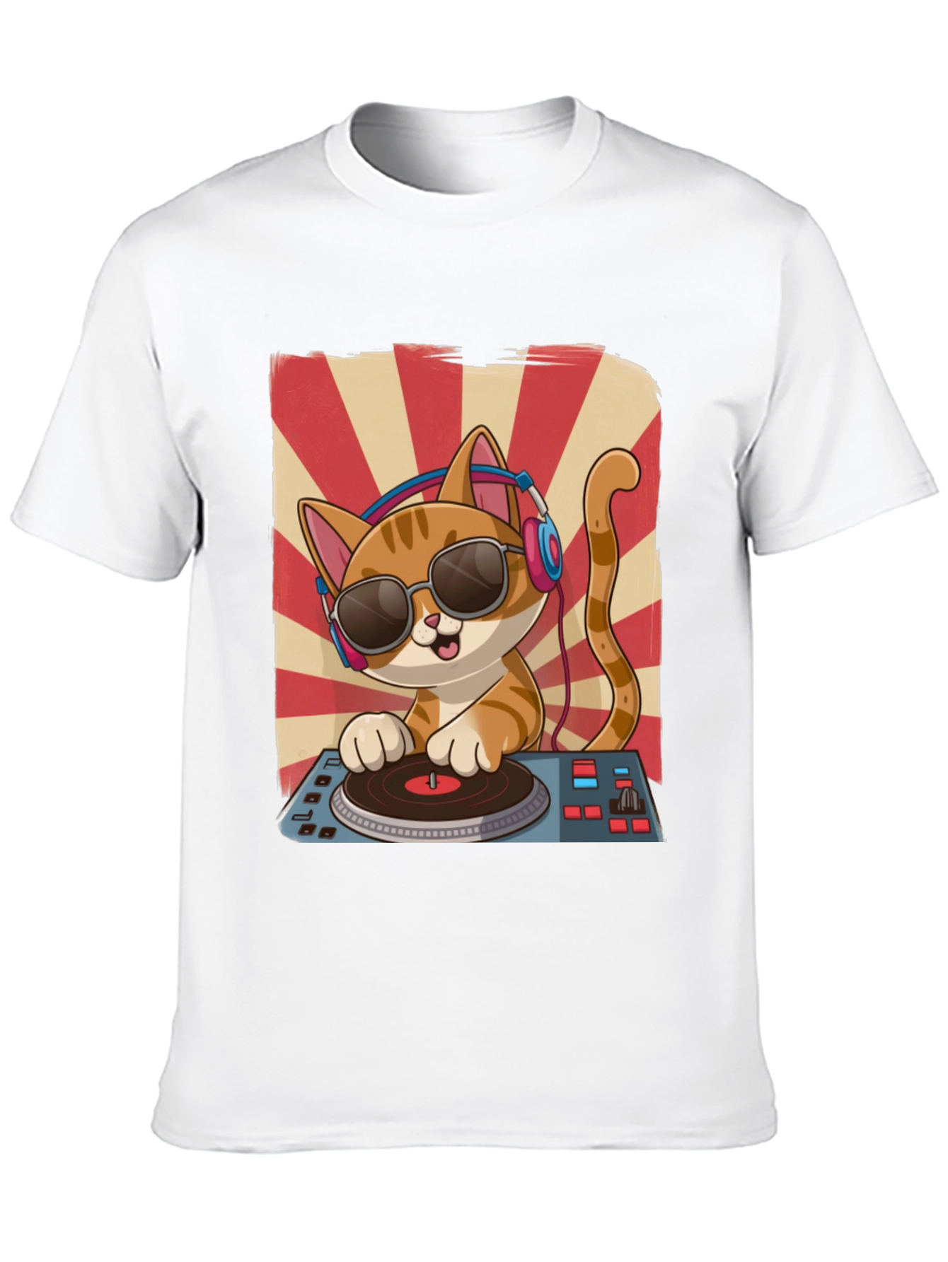 DJ Cat Graphic T-Shirt