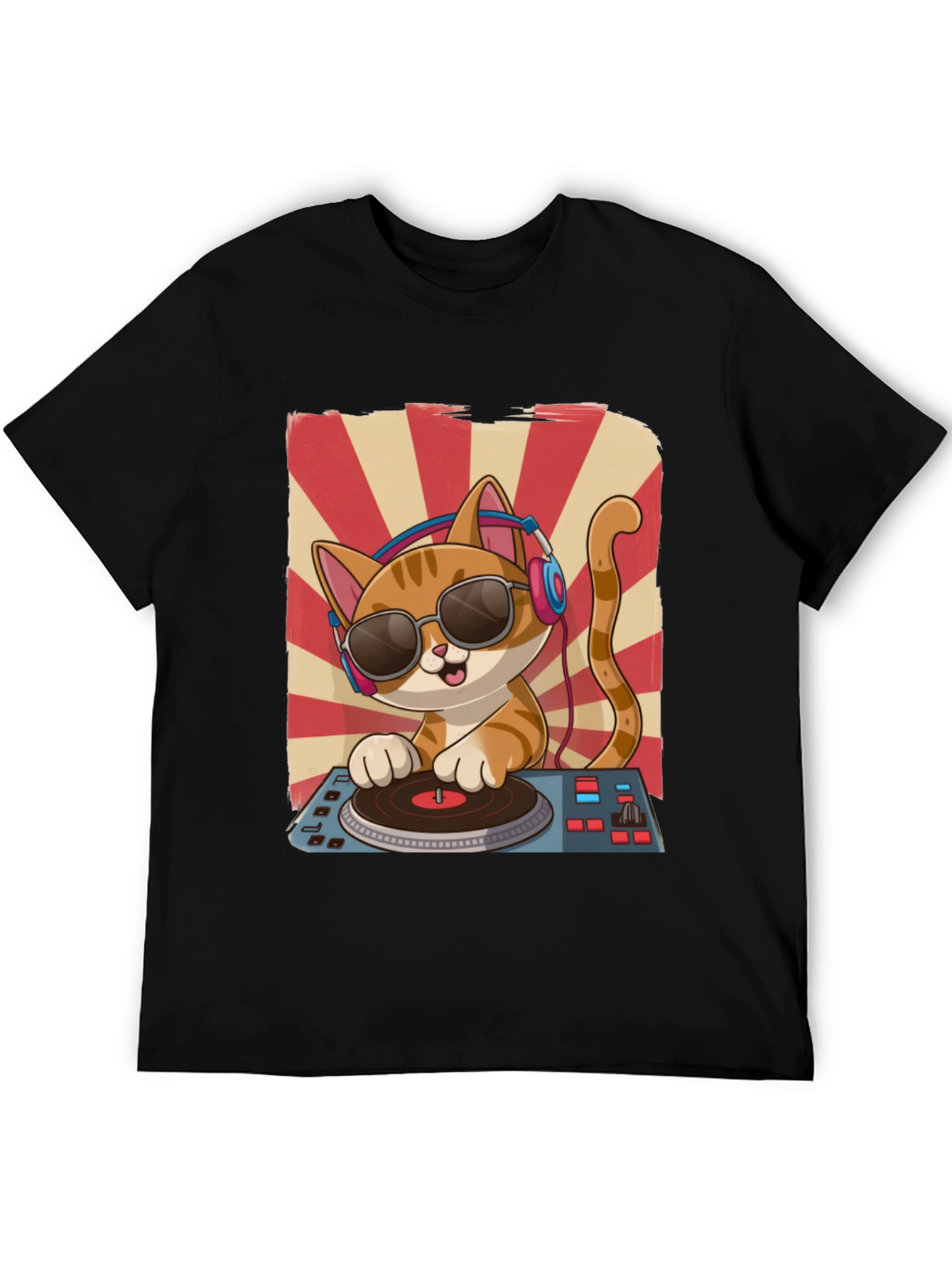 DJ Cat Graphic T-Shirt