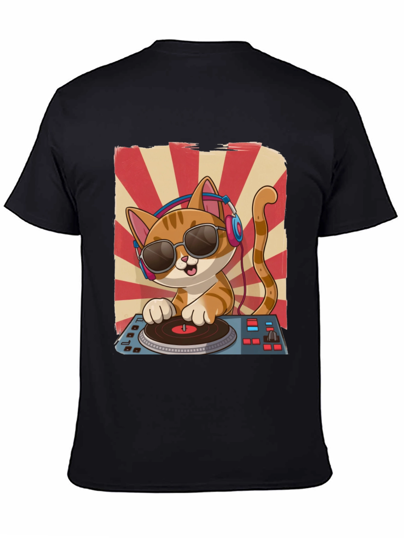 DJ Cat Graphic T-Shirt