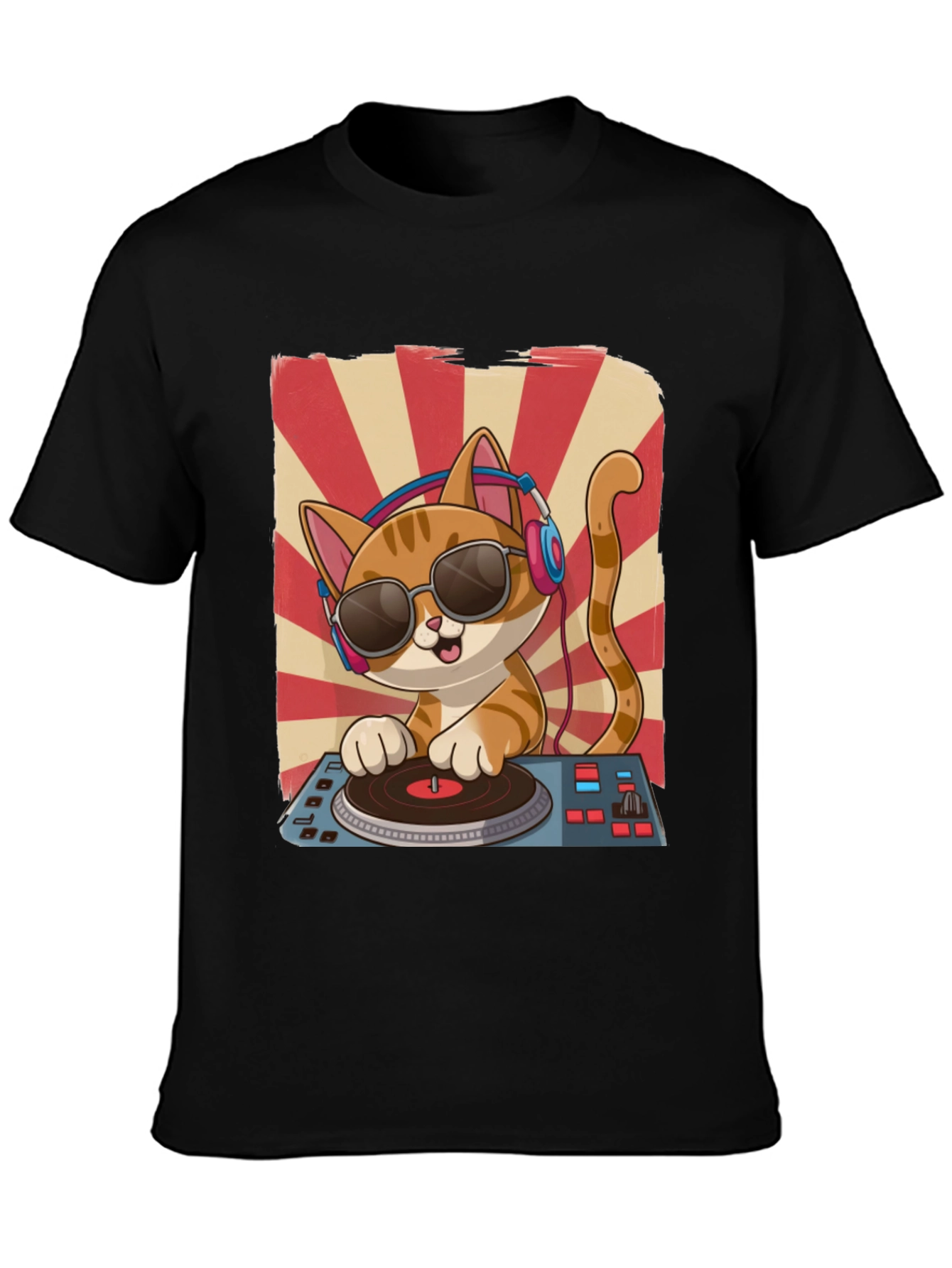 DJ Cat Graphic T-Shirt
