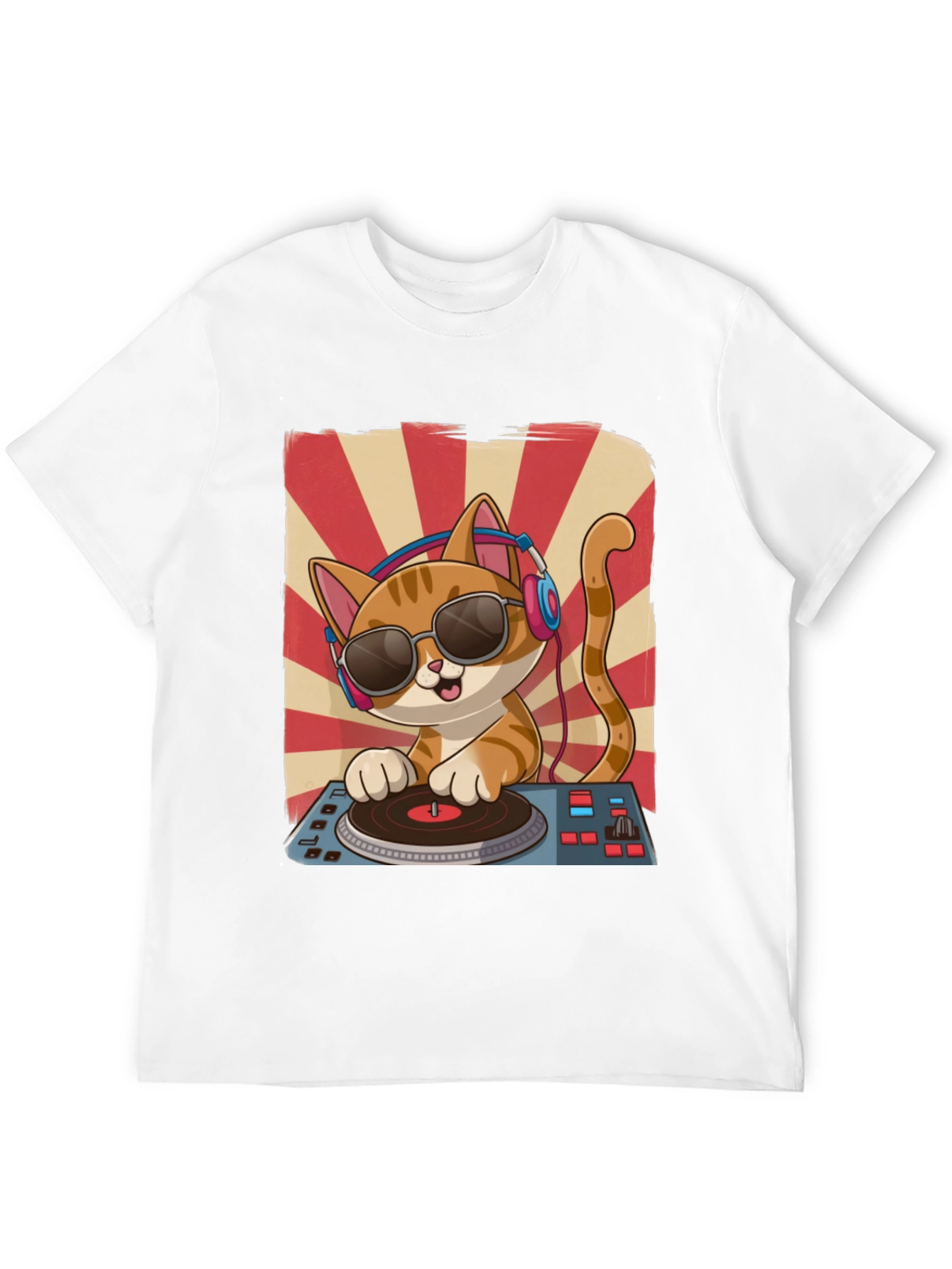 DJ Cat Graphic T-Shirt