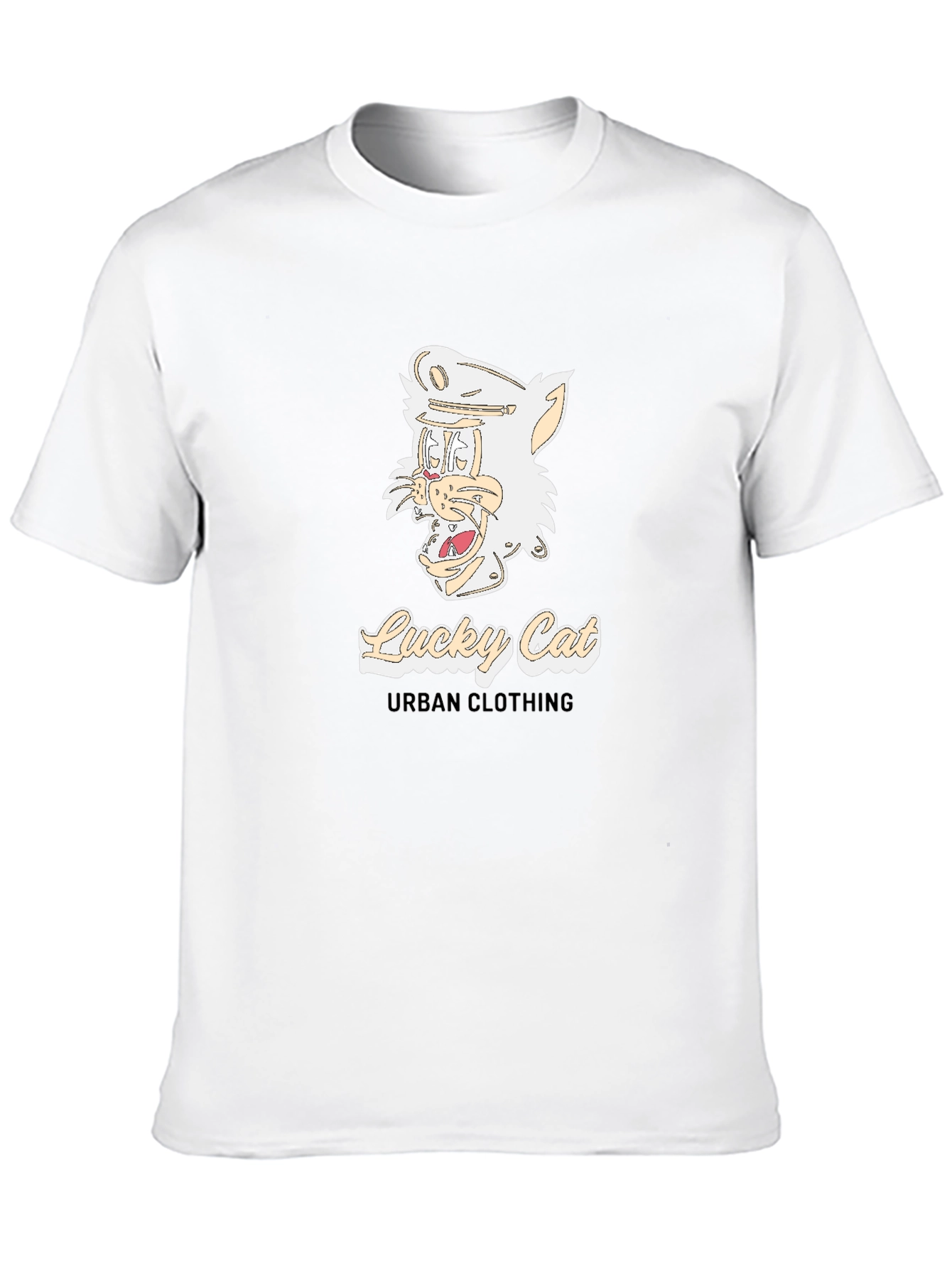 Lucky Cat Urban Clothing Black T-Shirt