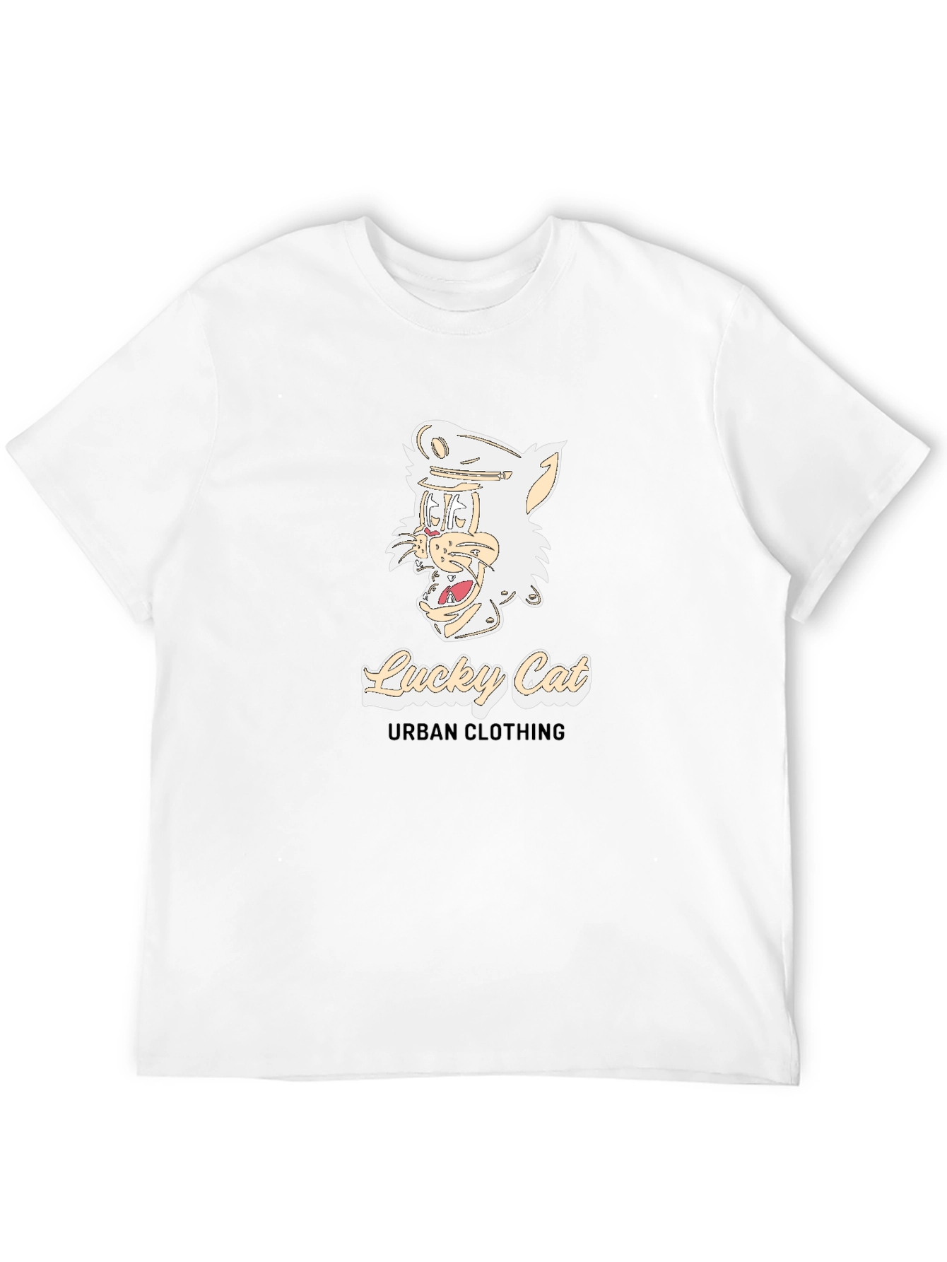 Lucky Cat Urban Clothing Black T-Shirt